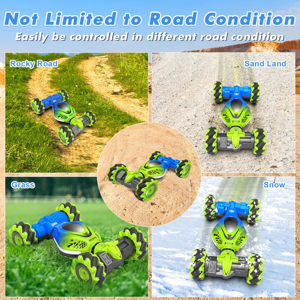 Fosgoit Gesture Sensing RC Stunt Car - Toys for 6-12 Years Old Boys Girls, 4WD Remote Control Car, Hand Controlled Car with Lights Music, Cool Birthday Gifts for Kids Age 6 7 8 9 10 11 12 Years Old
