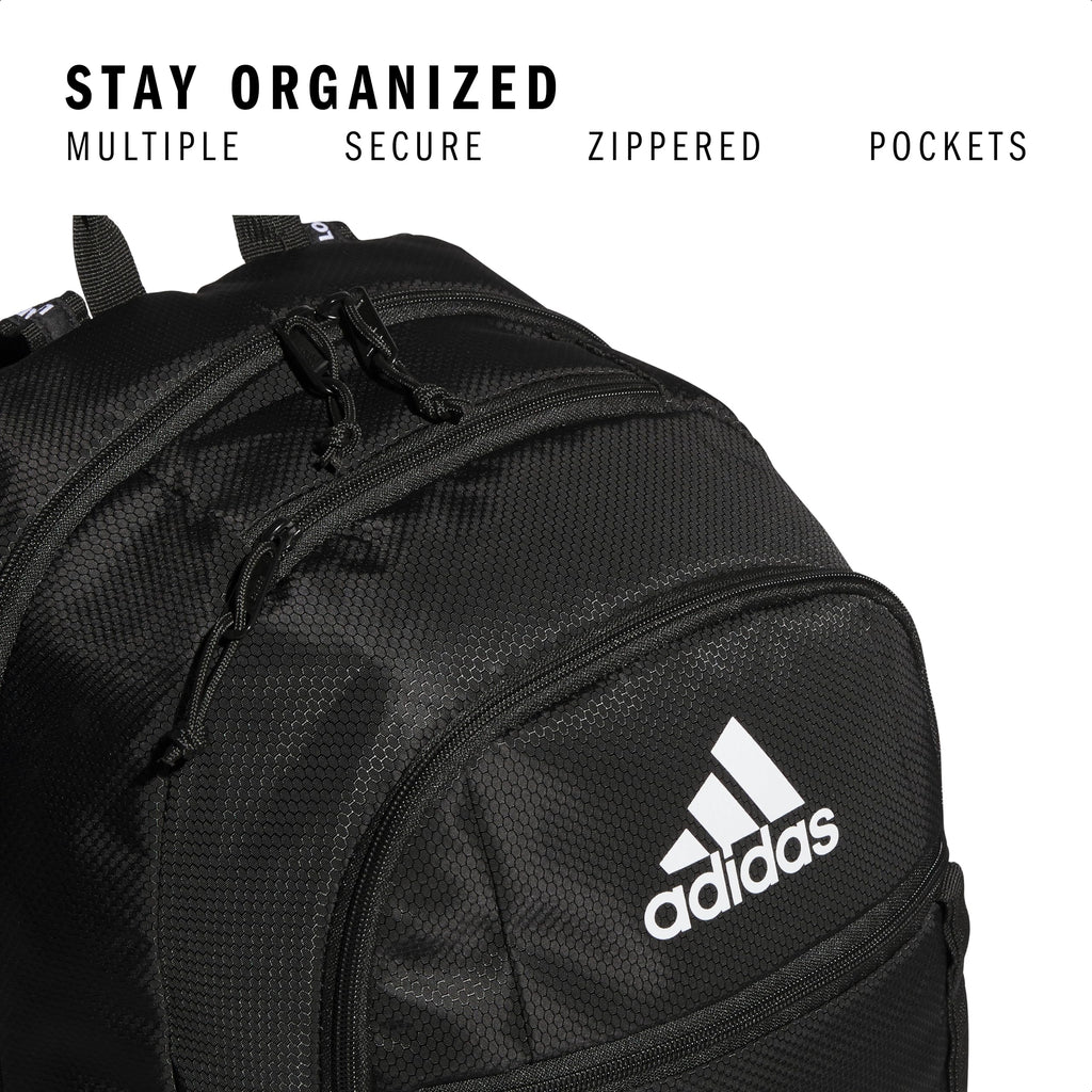 adidas Excel 7 School Backpack for Laptop, Gym and Travel, 34L, Twill White/Black/7.5, OSFA