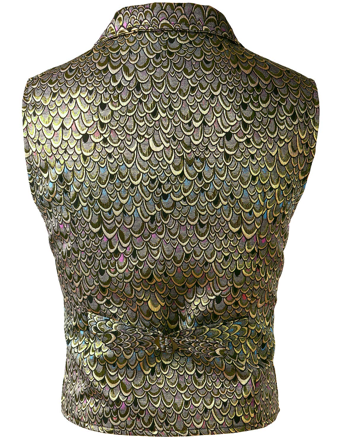 VATPAVE Mens Victorian Suit Vest Steampunk Gothic Waistcoat