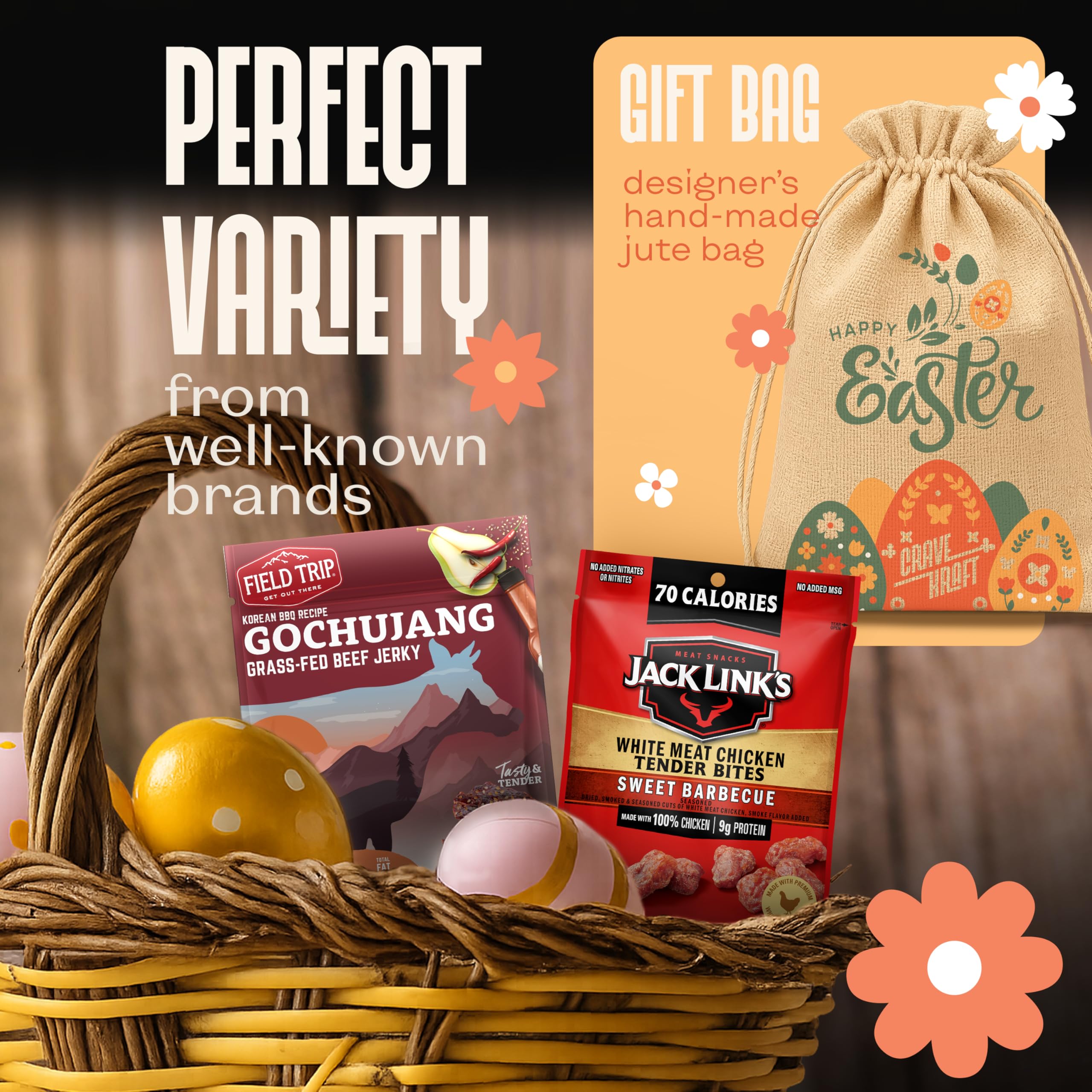 Jerky Gift Basket For Dad – Father’s Day Gift, Dad Birthday Gift from Daughter or Son, New Dad Gifts - Food Gift for Dad, Papa Gifts by CraveKraft