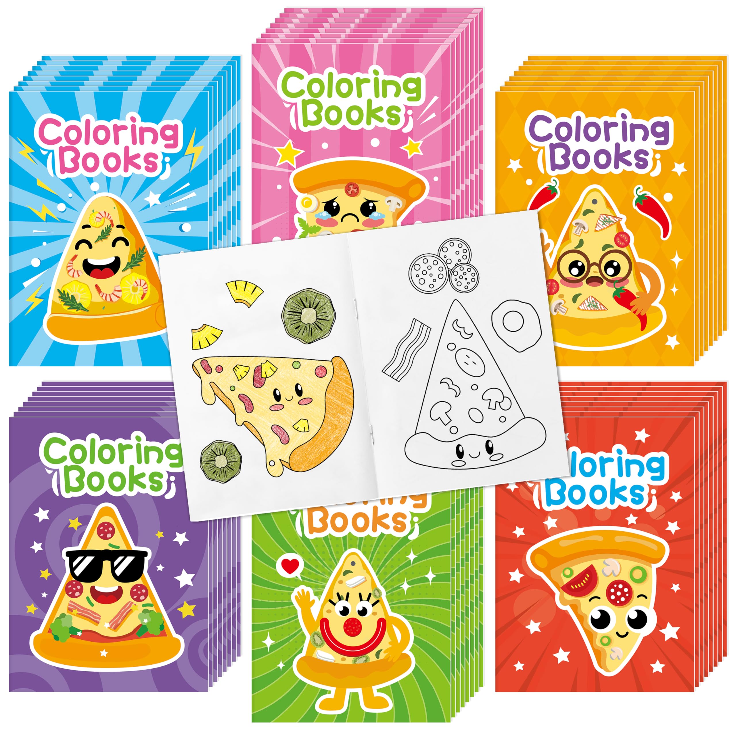 JAPBOR Fall Scarecrow Coloring Books - 24PCS Mini Autumn Scarecrows Color Book Bulk for Kids Party Favors, Thanksgiving Rustic Small Colouring Pages for Birthday Gifts Class Drawing Painting Game