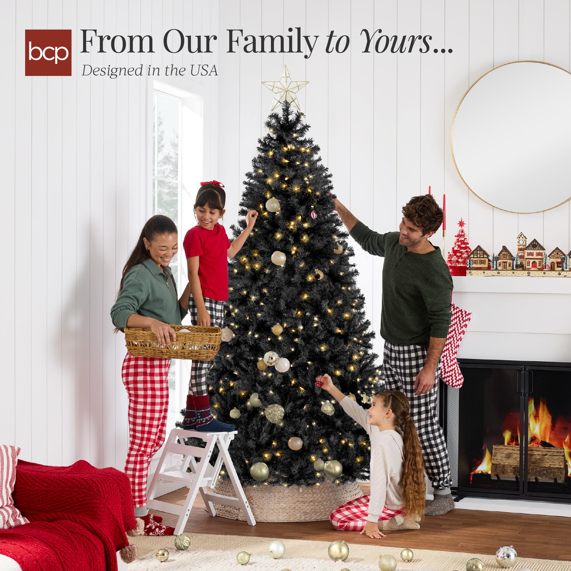 Best Choice Products White Christmas Tree 6ft Pre-Lit Artificial Pine Tree Premium Holiday Decoration w/Warm White Lights, Stand, Easy Assembly