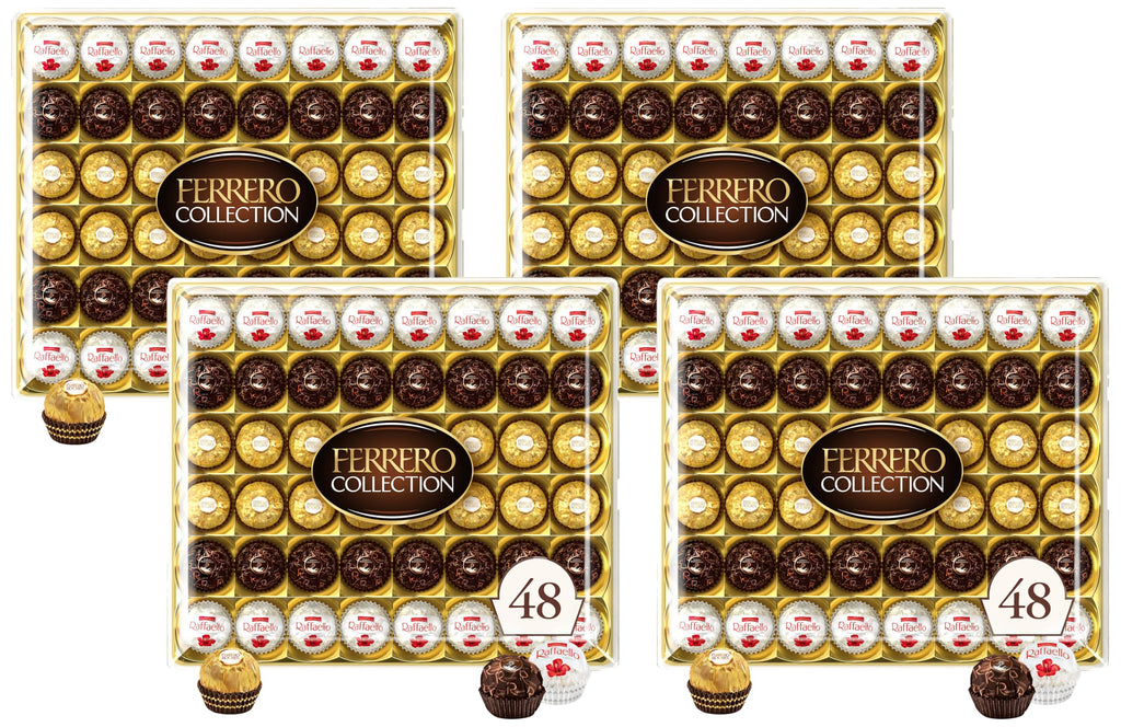 Ferrero Collection, Premium Assorted, Hazelnut, Dark Chocolate and Coconut, 48 Count Premium Treats, 6.1 oz