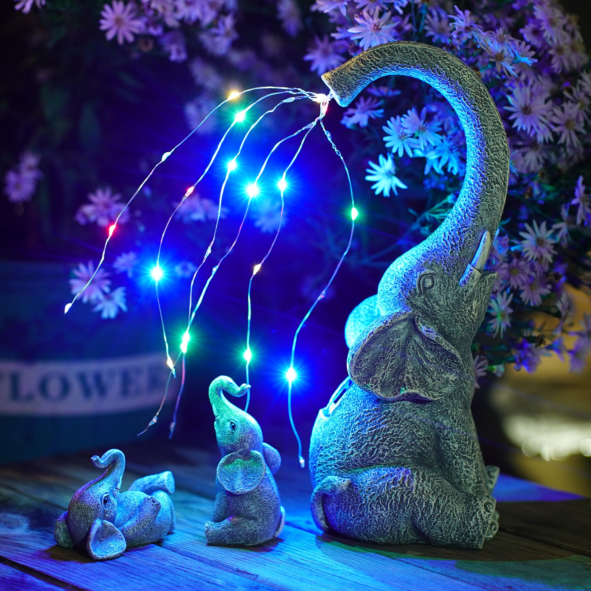 Goodeco Elephant Statue for Garden Decor with Gift Appeal - Ideal Gifts for Women, Mom or Birthdays, Beautifully Crafted Outdoor & Home Decor to Wow Your Guests (11" Elephant)