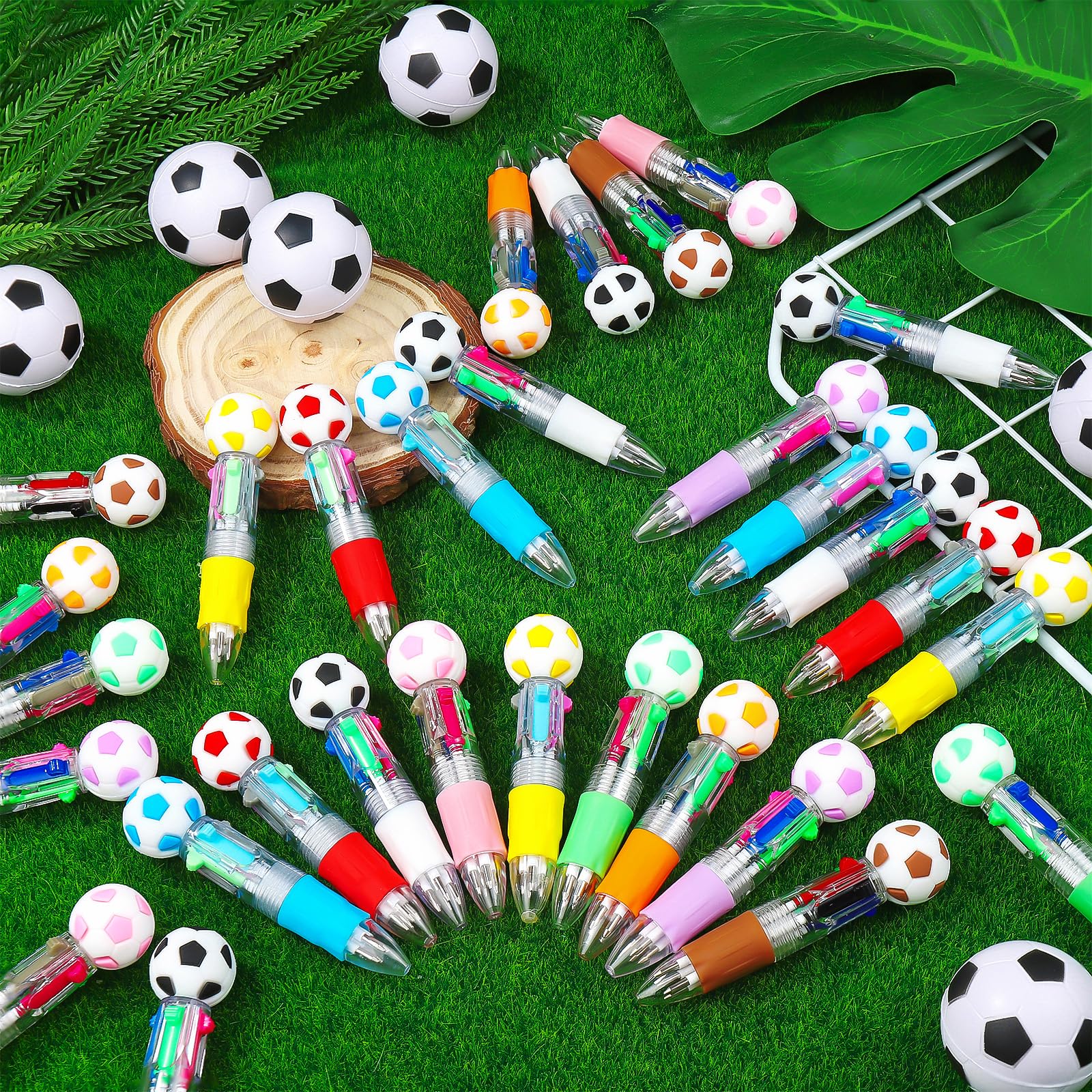 CZWZ 20Pcs Mini Multicolor Pens in One 4-in-1 Cute Pens Bulk for Kids, Fun Kawaii Ballpoint Pens for Birthdays and Children's Party Favors Gifts Teacher School Supplies