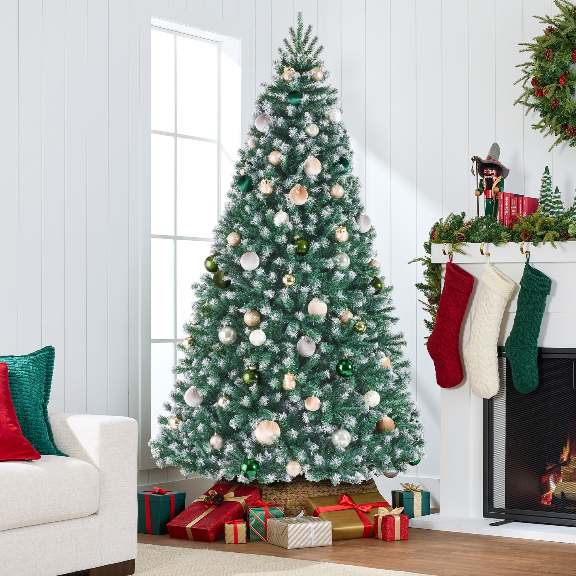 Best Choice Products Artificial Christmas Tree, 7.5ft Premium Unlit Realistic Spruce Holiday Décor w/Dense Branches, Easy Assembly, Metal Base