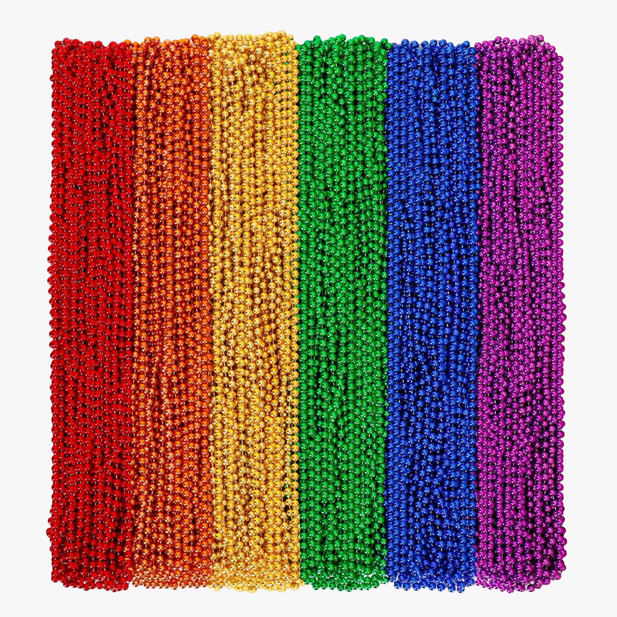 Huskein Mardi Gras Beads, 120 PCS Mardi Gras Accessories, 33 IN Green Bead Necklaces, St Patricks Day Parade Favors Bulk Party Beads Favors for Festival Carnival Decorations