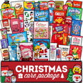 Christmas Care Package (50 Count) Candy Snacks Cookies Bars Chips Holiday Stocking Stuffer Variety Gift Box Pack Assortment Basket Bundle Mix Santa Treats College Students Office Kids Boys Girls
