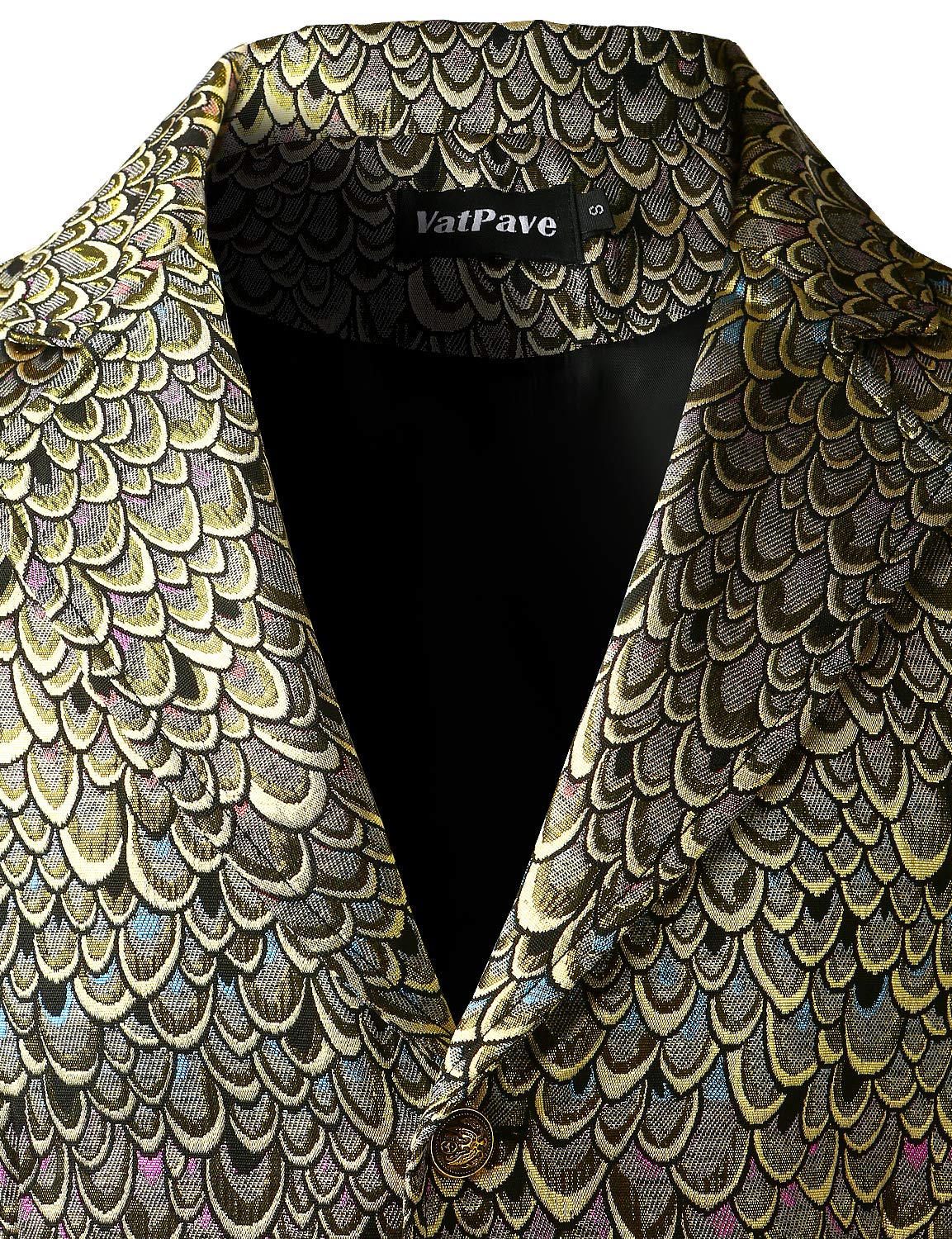 VATPAVE Mens Victorian Suit Vest Steampunk Gothic Waistcoat