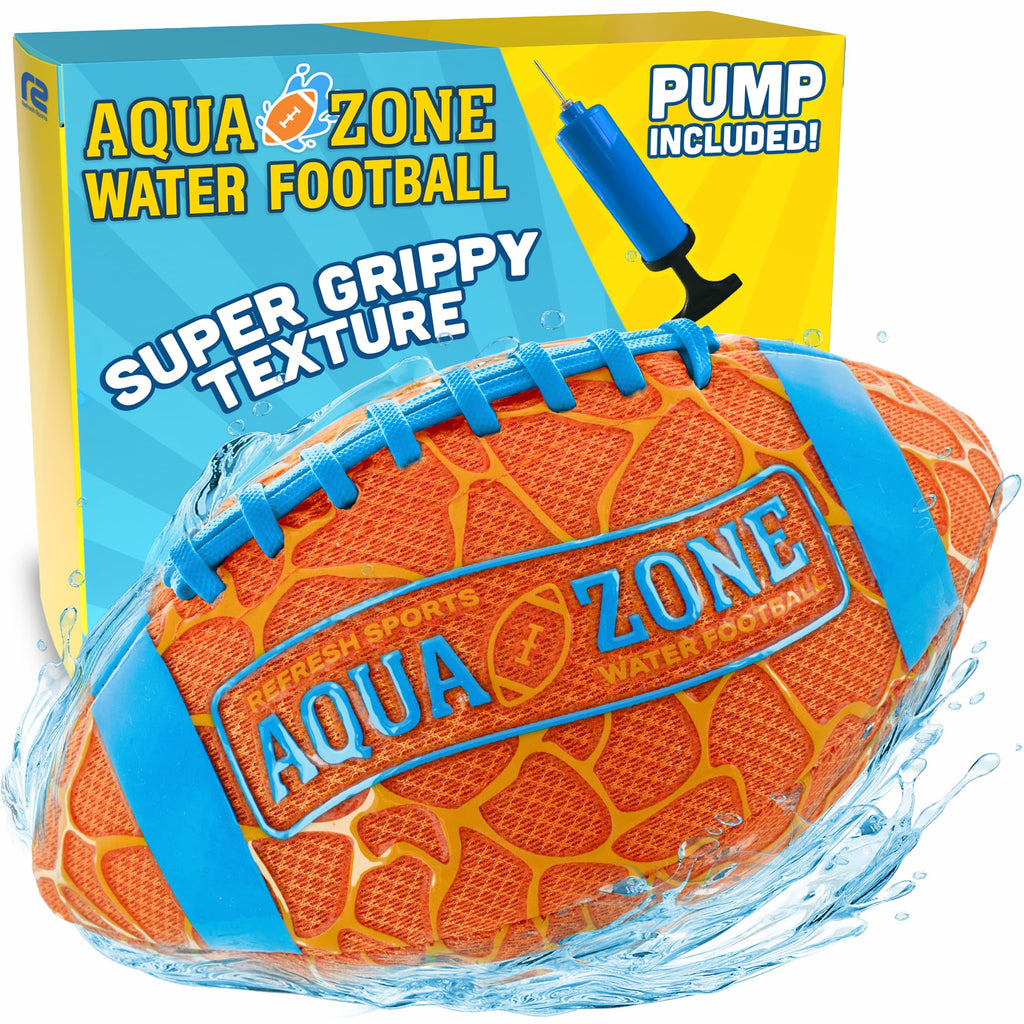 Water Football for Pool & Beach - Best Pool Toys for Kids All Ages - Easy Grip & Soft to Catch Footballs - Fun Outdoor Sports Beach Toys - Pool Gifts for Kids 5 6 7 8 9 10 11 12 + Year Old Boy & Girl