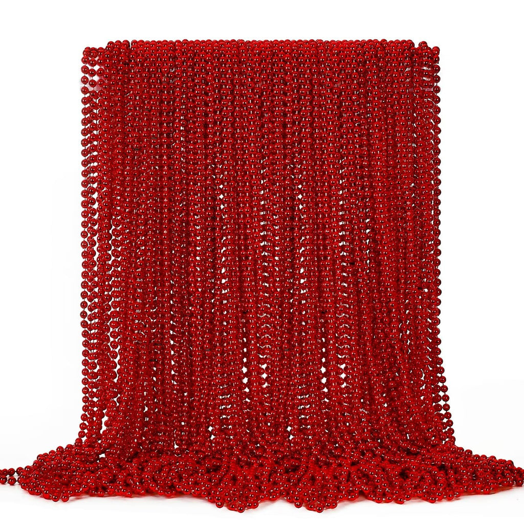 4th of July Party Favors, 12PCS 250th Anniversary Patriotic Necklaces Bulk, Fourth of July Red Blue Silver Beads Necklace, Independence Day Beads Bulk for Parade Party Celebration Favors Decorations