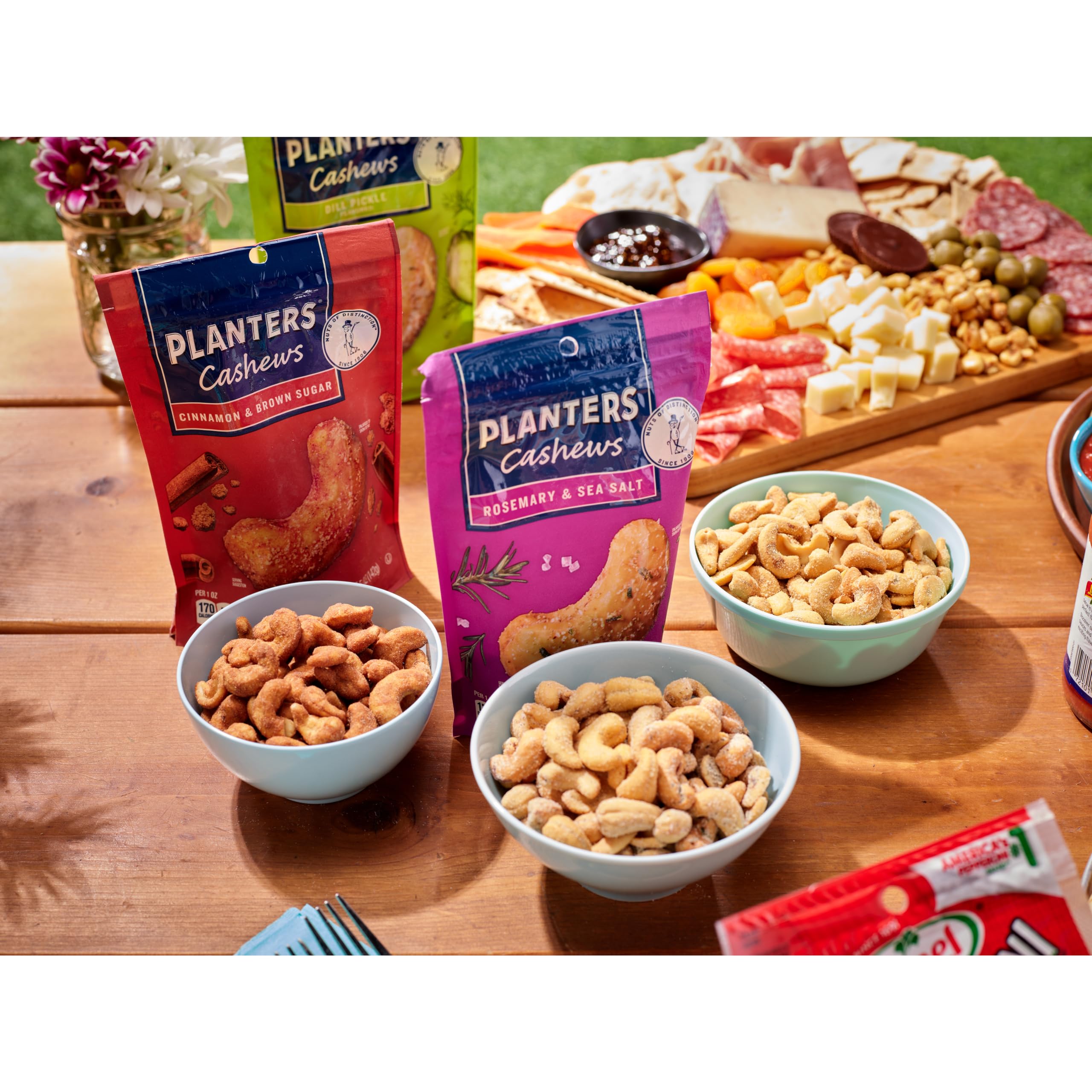 PLANTERS Cashews Dill Pickle - Trail Mix Snack Packs - Snacks with Dill Pickle, Snack Pack, Party Trail Mix, 5 Oz Bag, Pack of 1