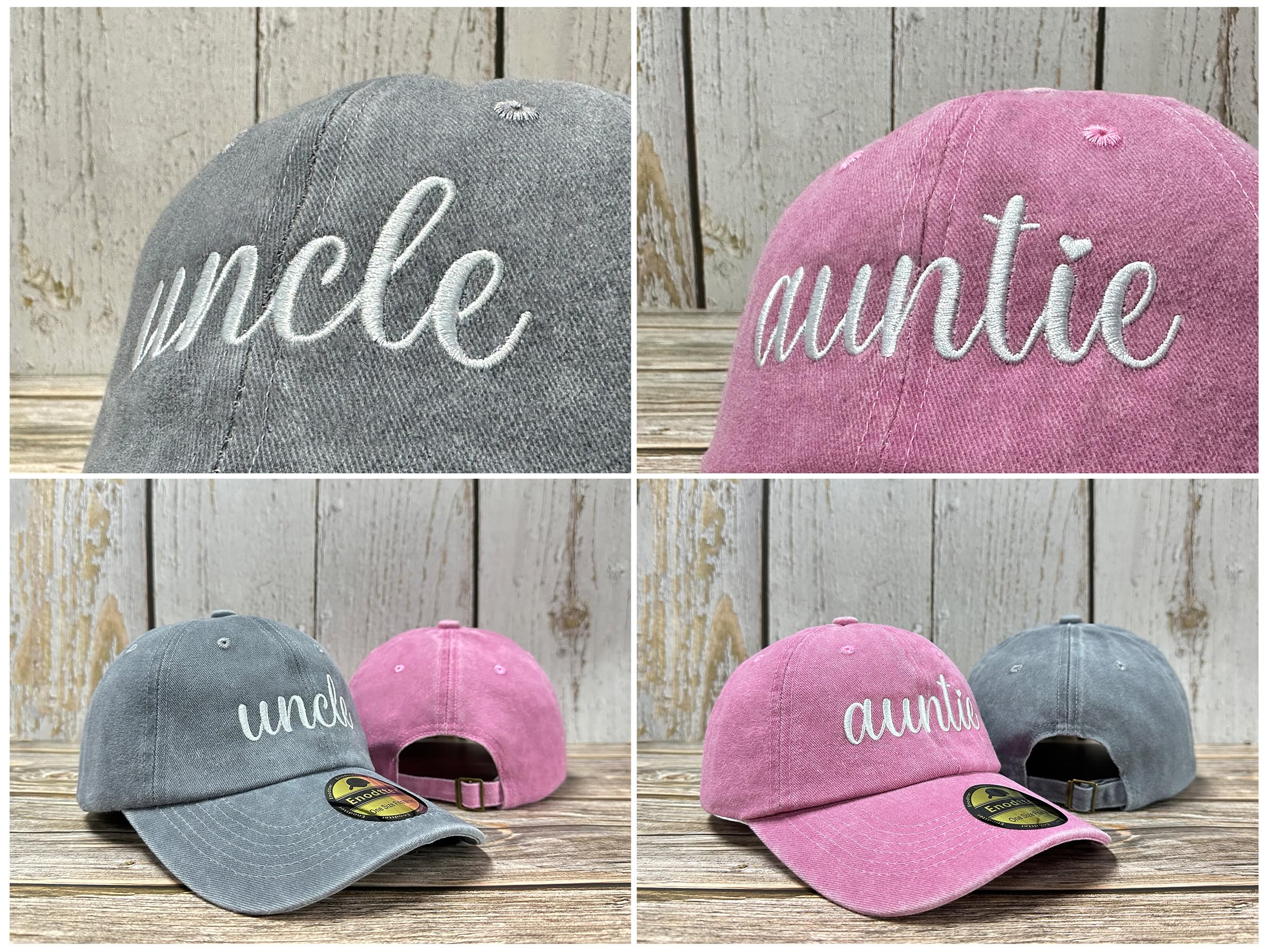 Embroidered Hats for Uncle Auntie Grandpa Grandma Mama Mini