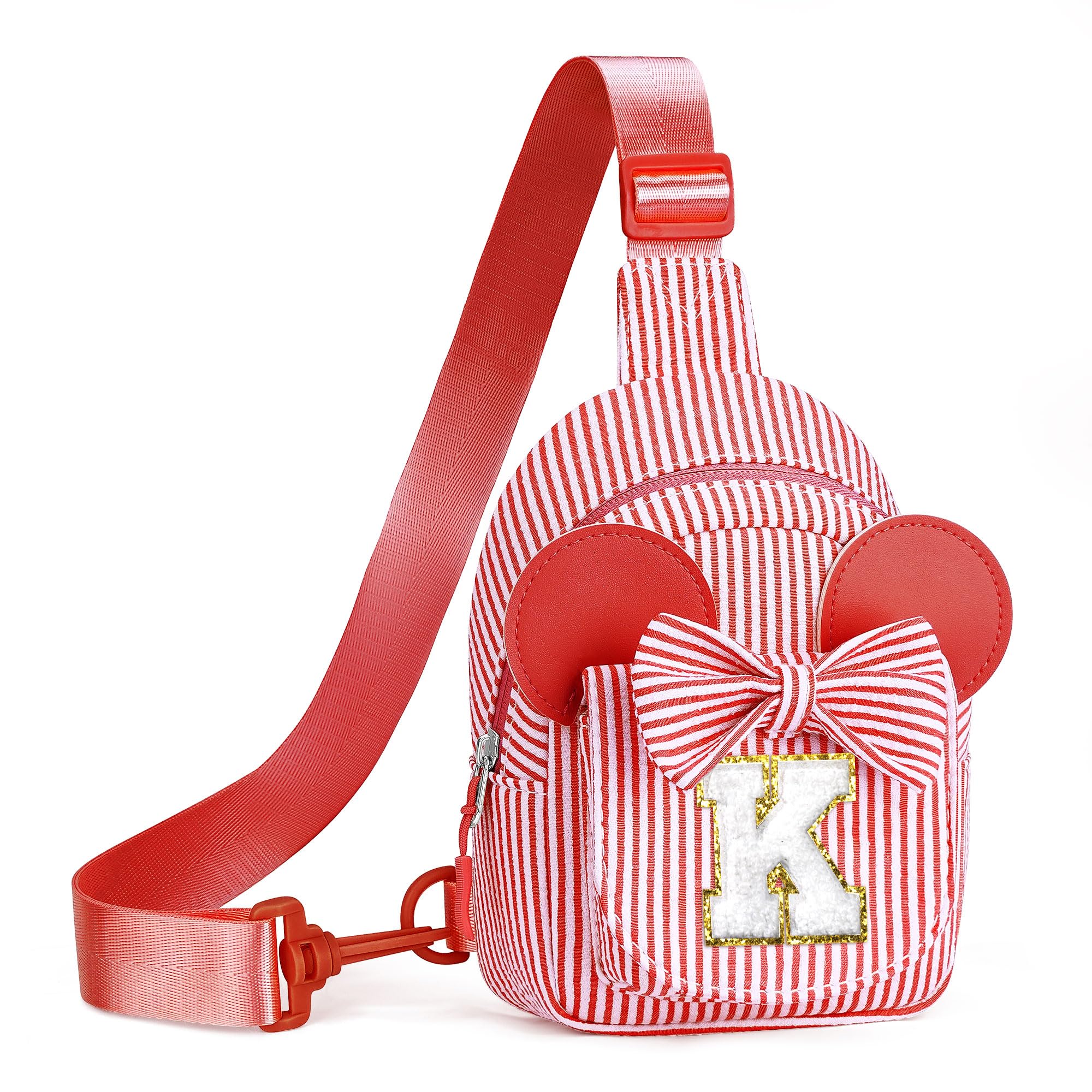 Birthday Gifts for Girls Kids, Personalized Small Initial Pink Sling Bag for Kid Girls | Small Initial Monogram Fanny Packs Crossbody Bag Purse for Girl Kid Year Old Birthday Gifts (Pink A)