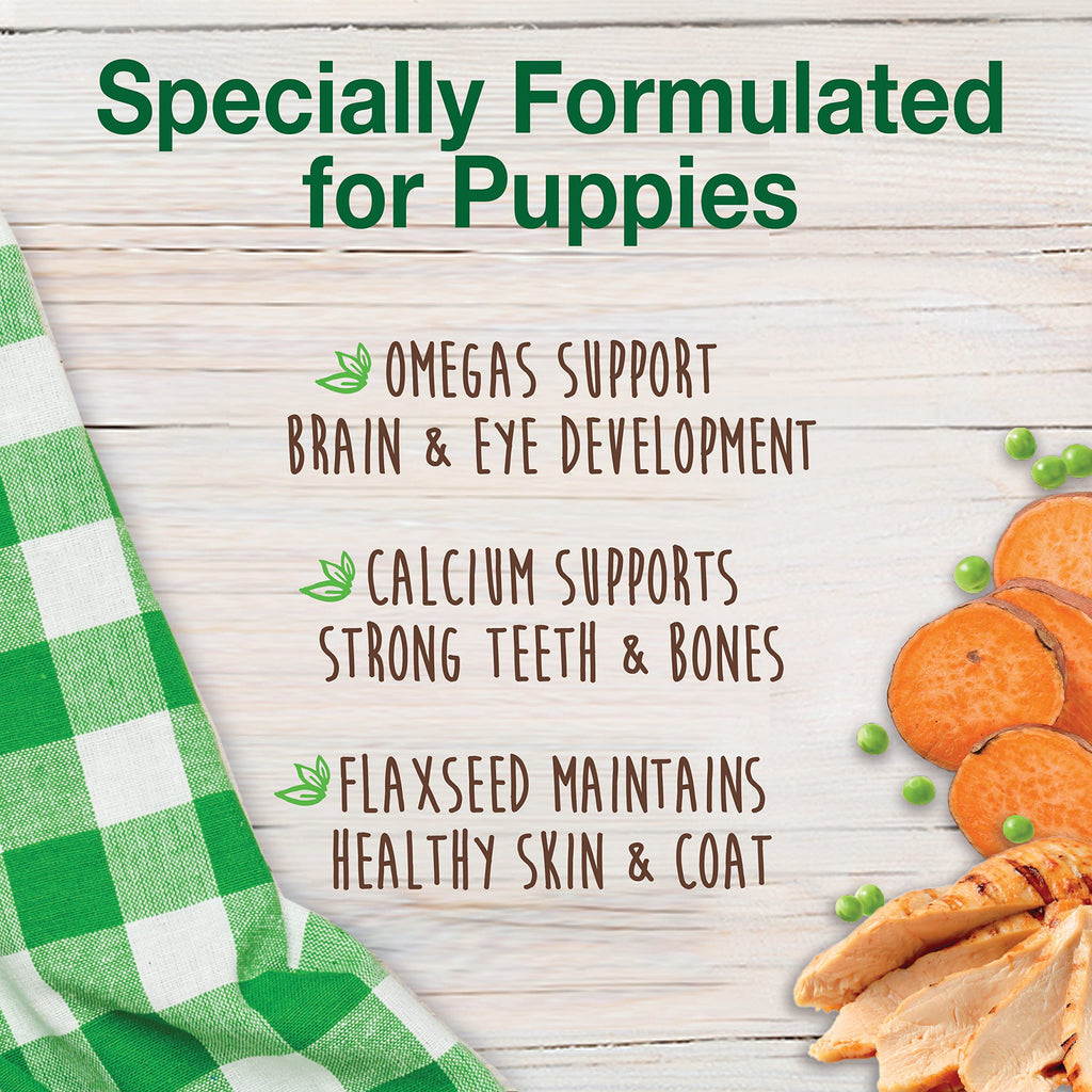 Nylabone Healthy Edibles Natural Puppy Chews Long Lasting Treats for Puppies, Roast Beef/Apple/Bacon Dog Treats, X-Small/Petite (3 Count)