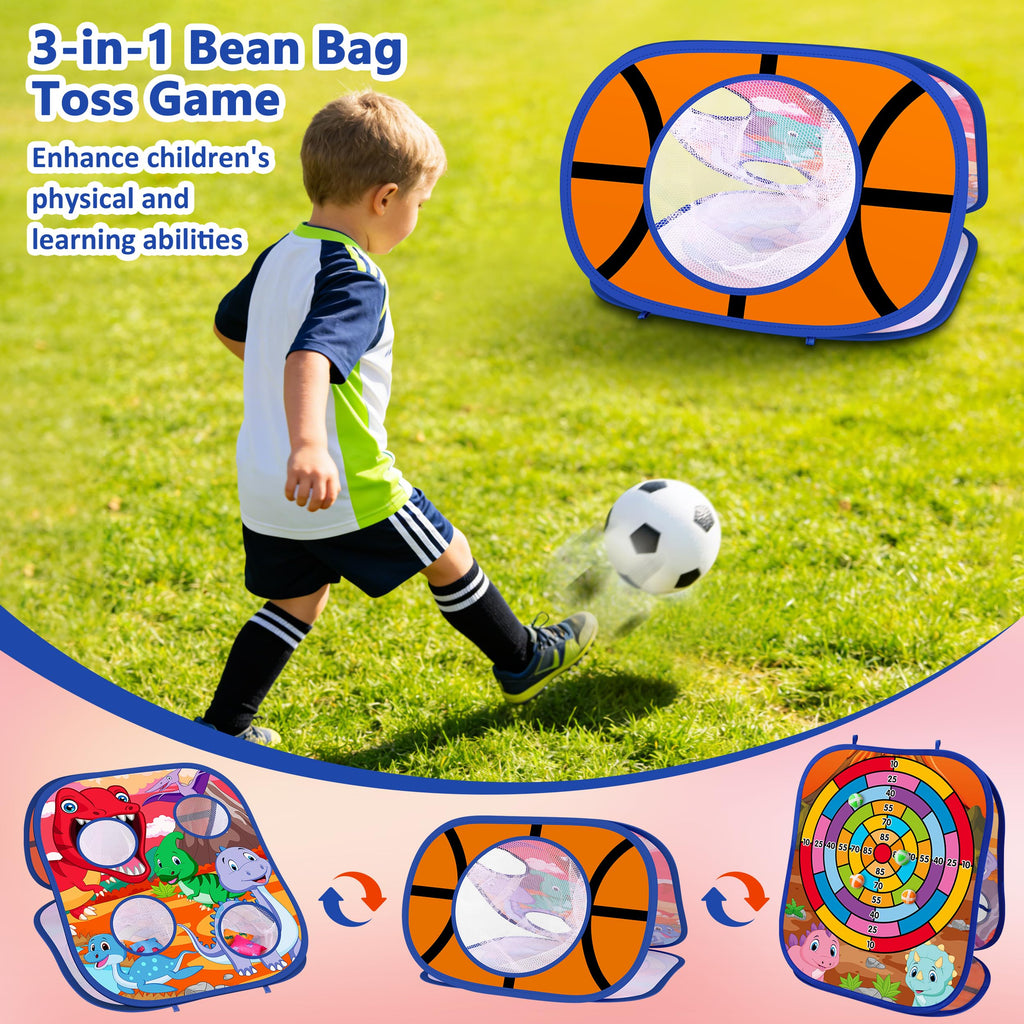 Animal Bean Bag Toss Game Toy Outdoor Toss Game, Family Party Party Supplies for Kids, Gift for Boys Birthday or Christmas for Toddlers Ages 3 4 5 6 Year Old