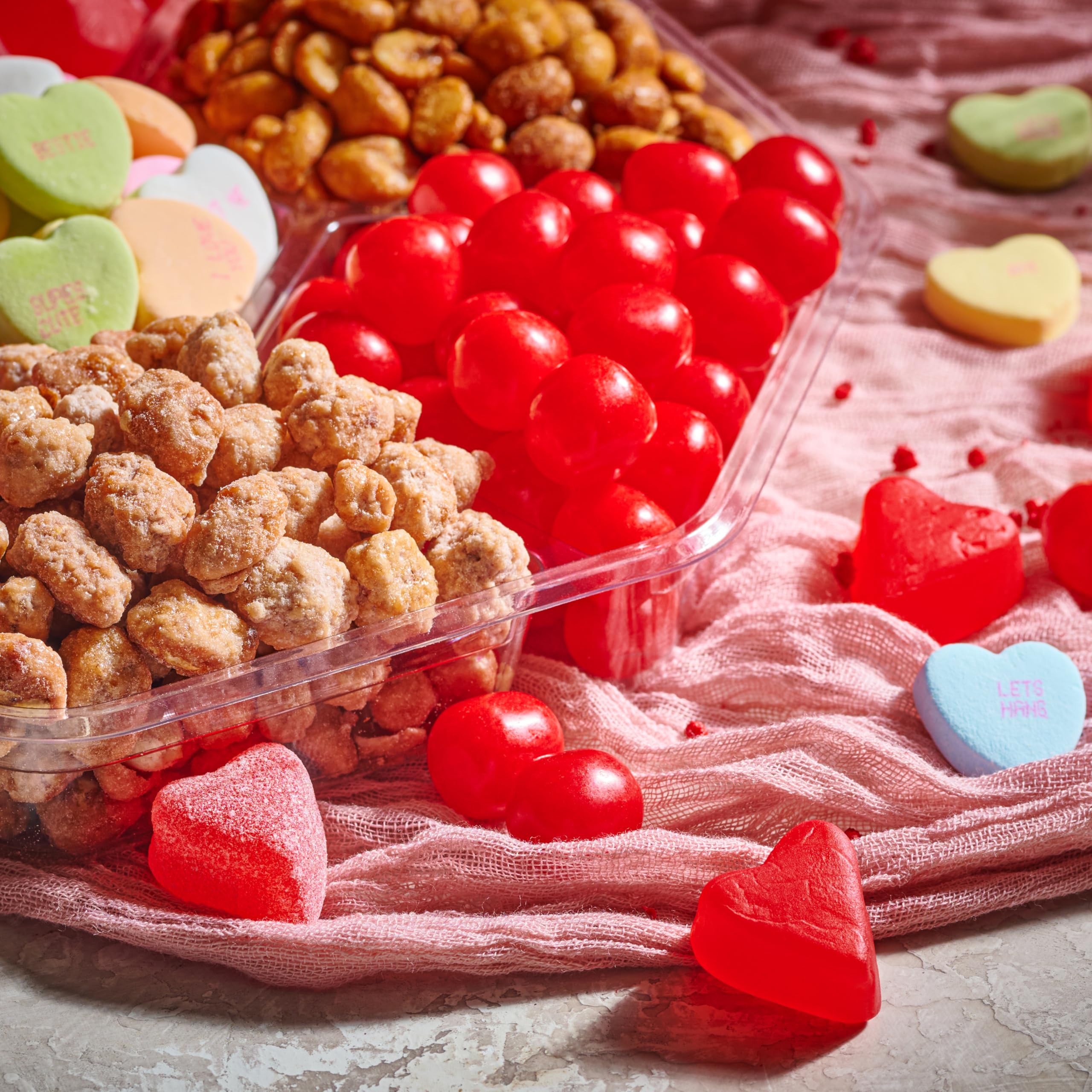 NUT CRAVINGS - Fathers Day Treats, Gift For Dad, Mixed Nuts Heart Shaped Gift Basket, Love in A Box (6 Assortments, 2 LB) Romantic Food Arrangement, Healthy Snack Care Package, Food Assortments