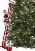 Mr. Christmas Super Climber Musical Animated Christmas Decoration, 42 Inches, Plush White Santa Claus