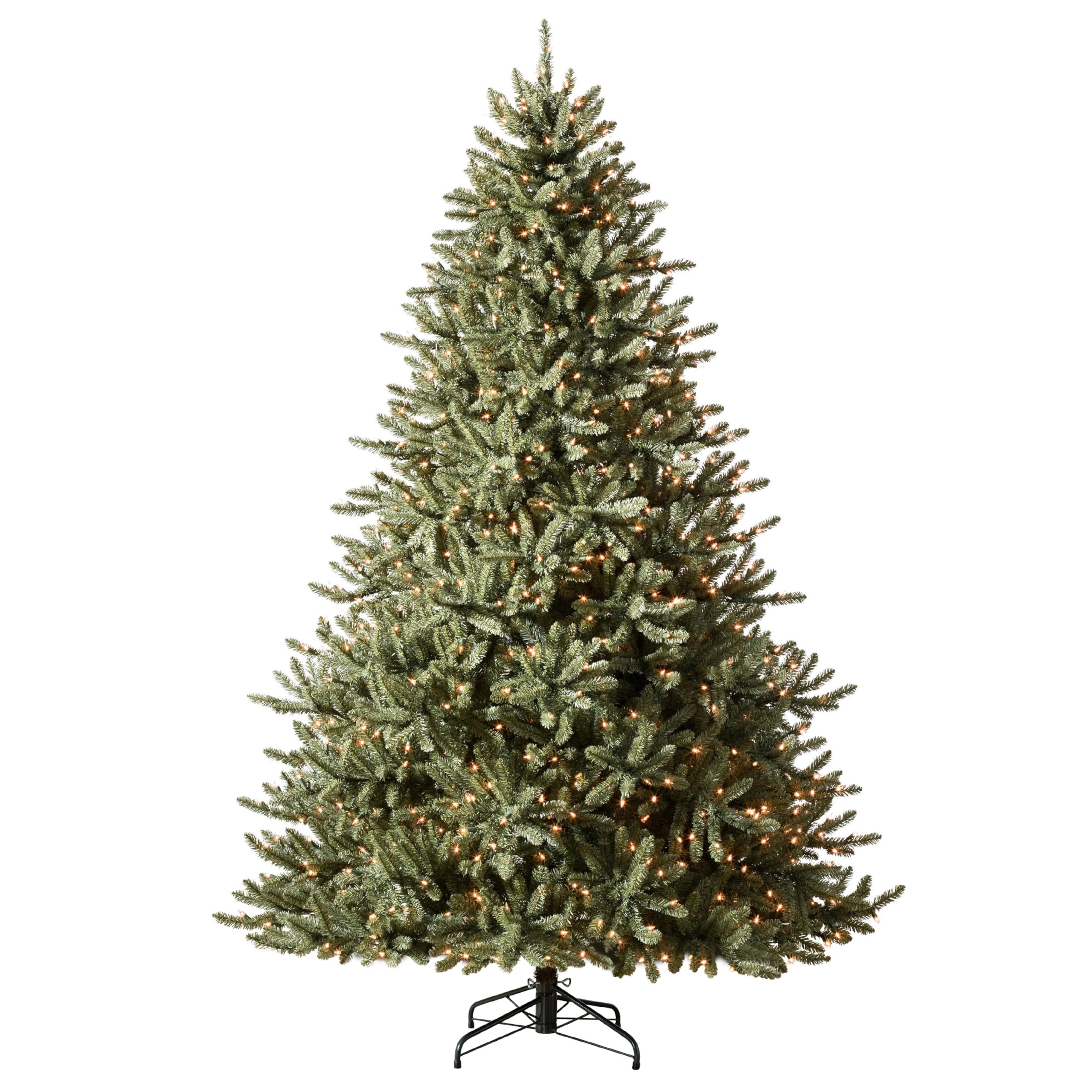 Balsam Hill 7.5ft Pre-Lit Classic Blue Spruce - Artificial Christmas Tree with 2,960+ Tips, 1,000 Clear LED Lights, Easy Plug Technology & Premium Stand for Indoor Holiday Decorating
