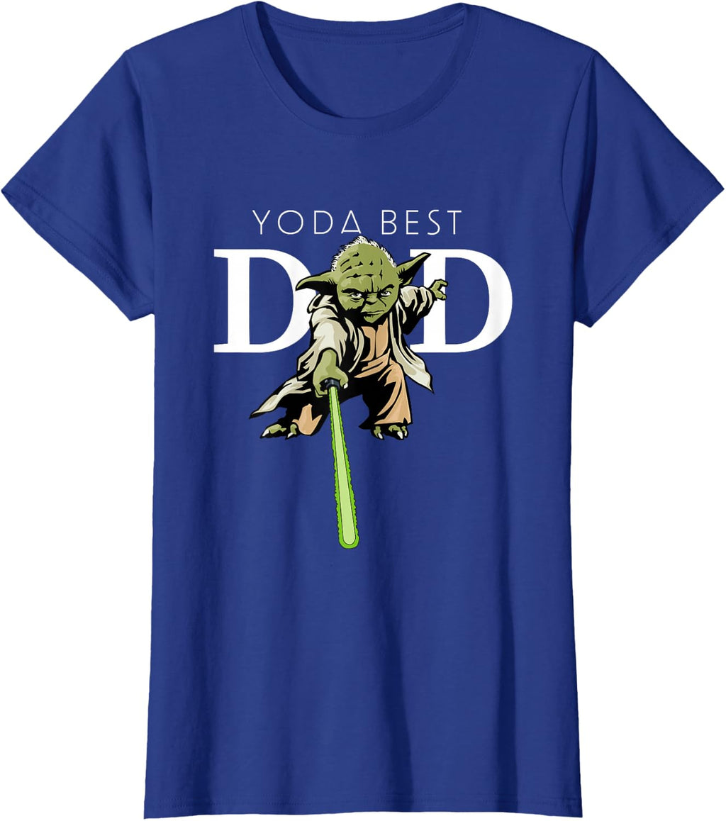 Star Wars Yoda Lightsaber Best Dad Father's Day T-Shirt