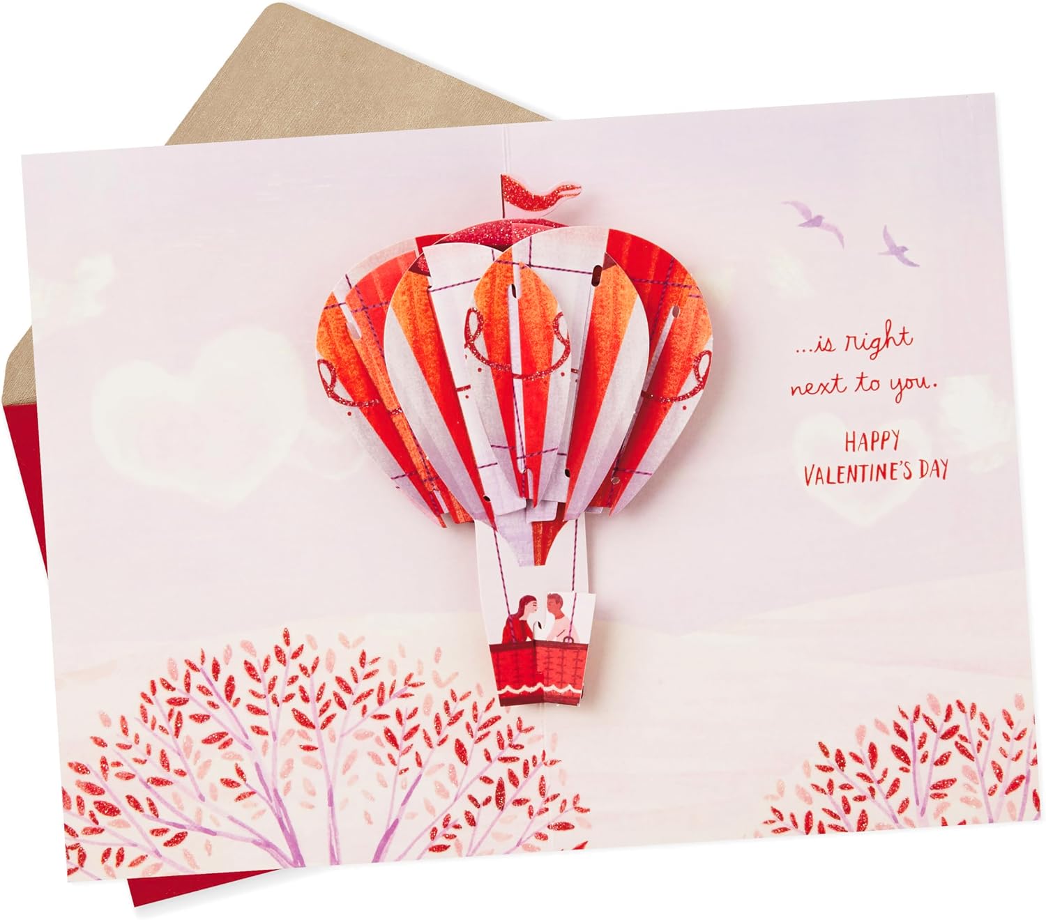 Hallmark Paper Wonder Valentines Day Pop Up Card for Significant Other (Hot Air Balloon Valentine)