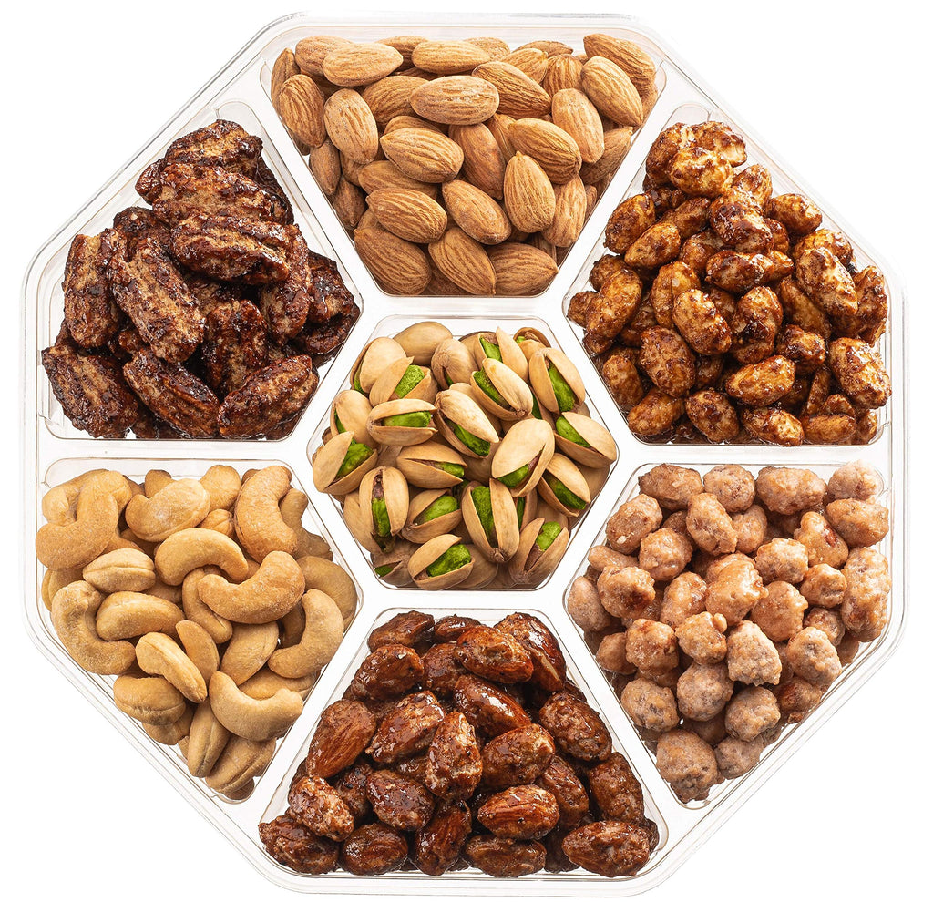 Fathers Day Nuts Gift Basket - Assortment of Sweet & Roasted Salted Gourmet Nuts - Food Gift Box for Dad, Him, Husband, Wife, Daughter, Christmas, Father's Day, Mother's Day, Sympathy, Family, Men & Women
