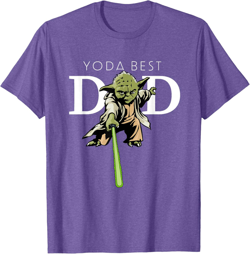 Star Wars Yoda Lightsaber Best Dad Father's Day T-Shirt