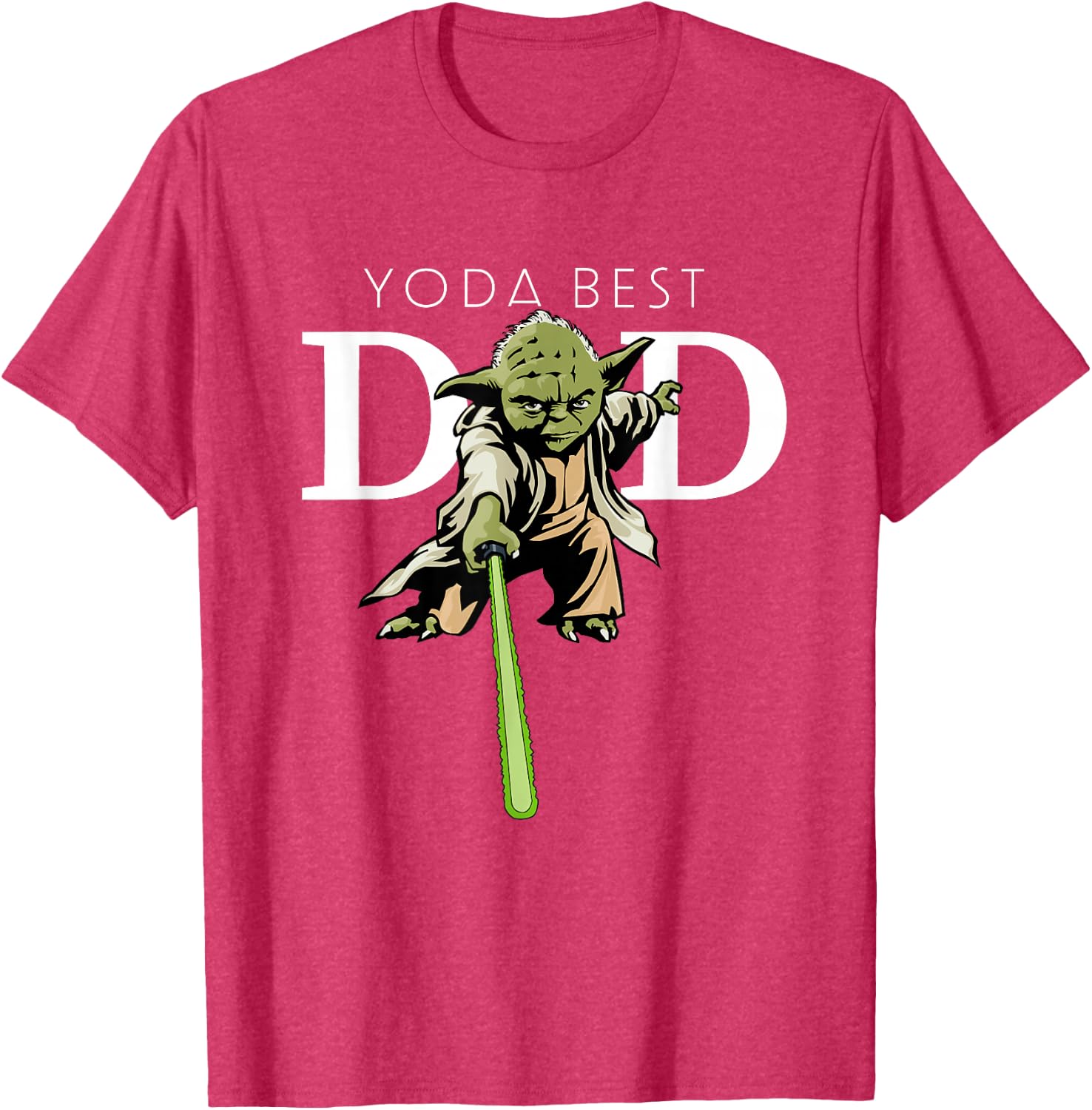 Star Wars Yoda Lightsaber Best Dad Father's Day T-Shirt