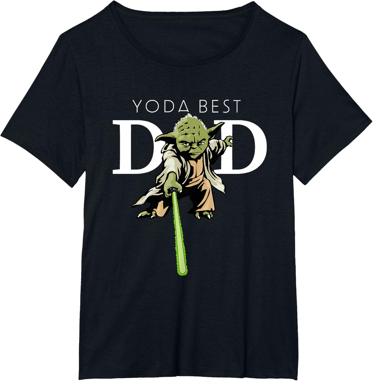 Star Wars Yoda Lightsaber Best Dad Father's Day T-Shirt