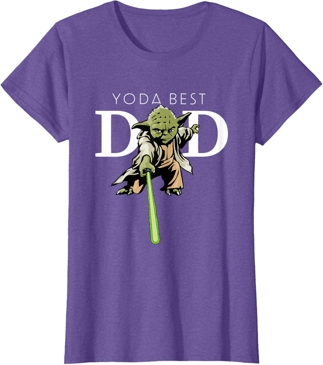 Star Wars Yoda Lightsaber Best Dad Father's Day T-Shirt