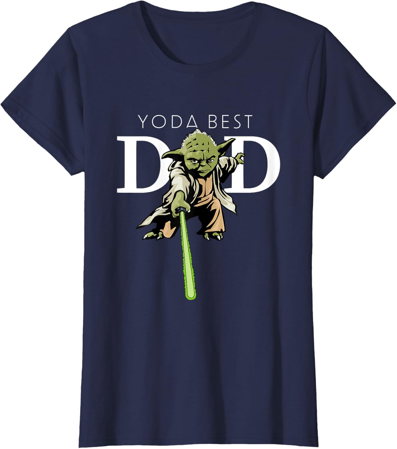 Star Wars Yoda Lightsaber Best Dad Father's Day T-Shirt