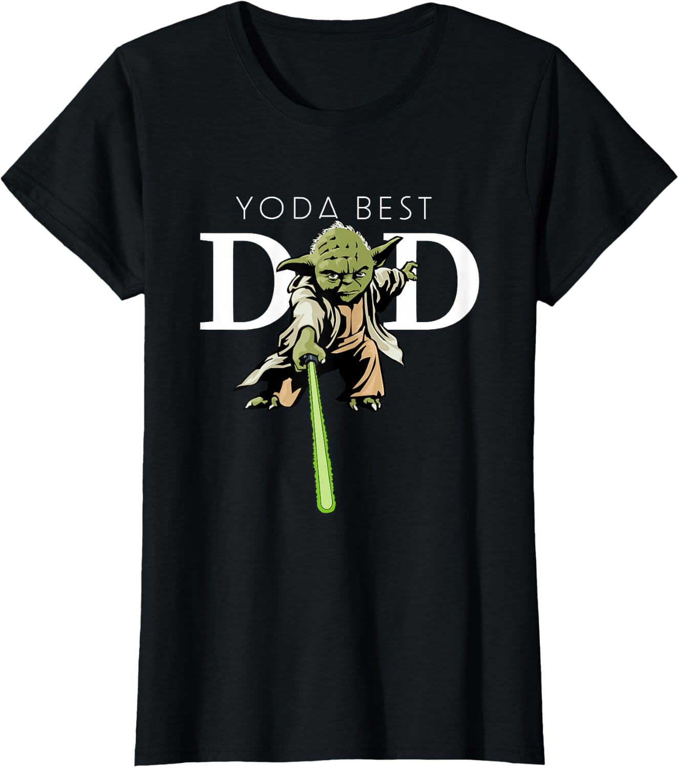 Star Wars Yoda Lightsaber Best Dad Father's Day T-Shirt