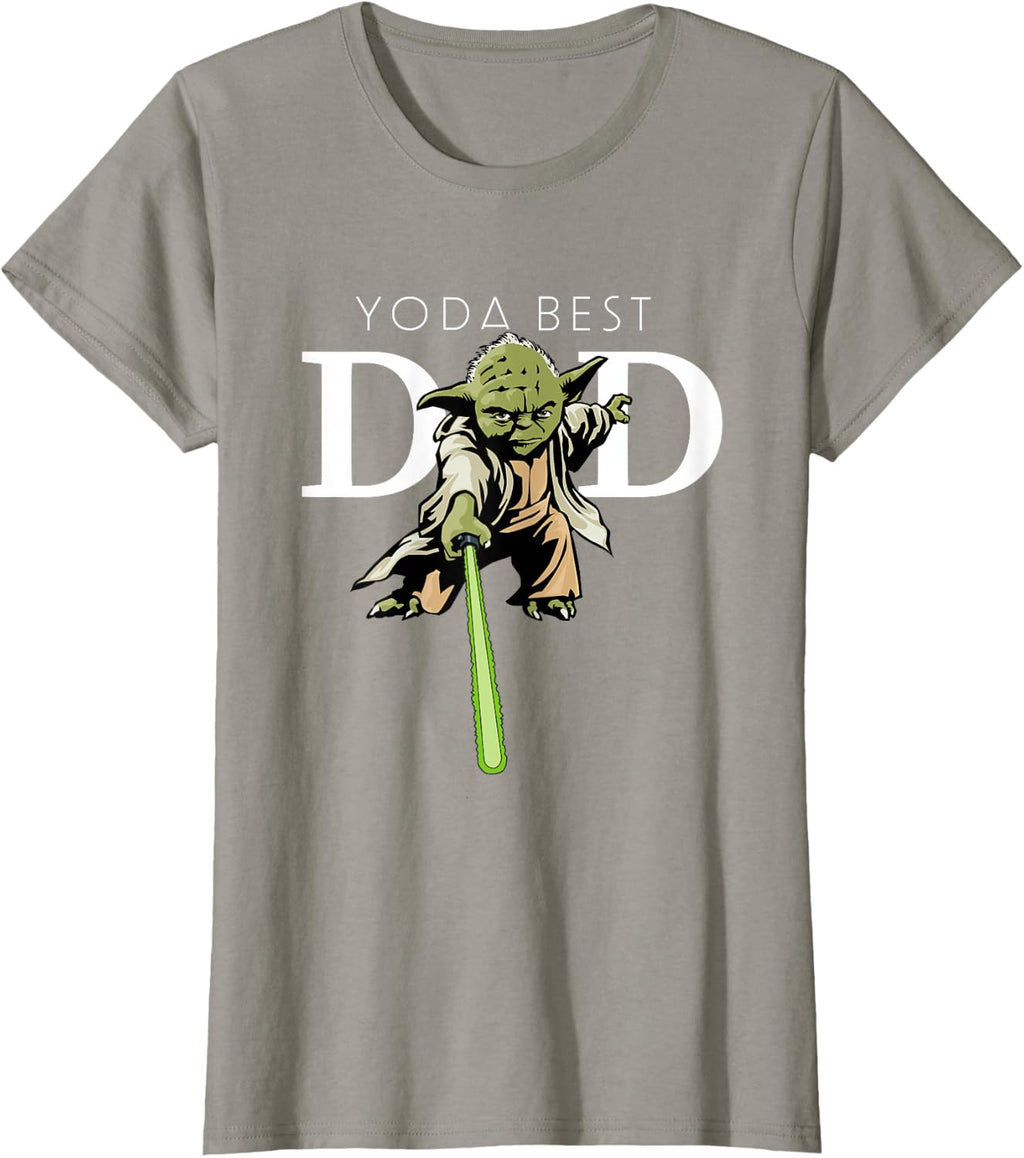 Star Wars Yoda Lightsaber Best Dad Father's Day T-Shirt