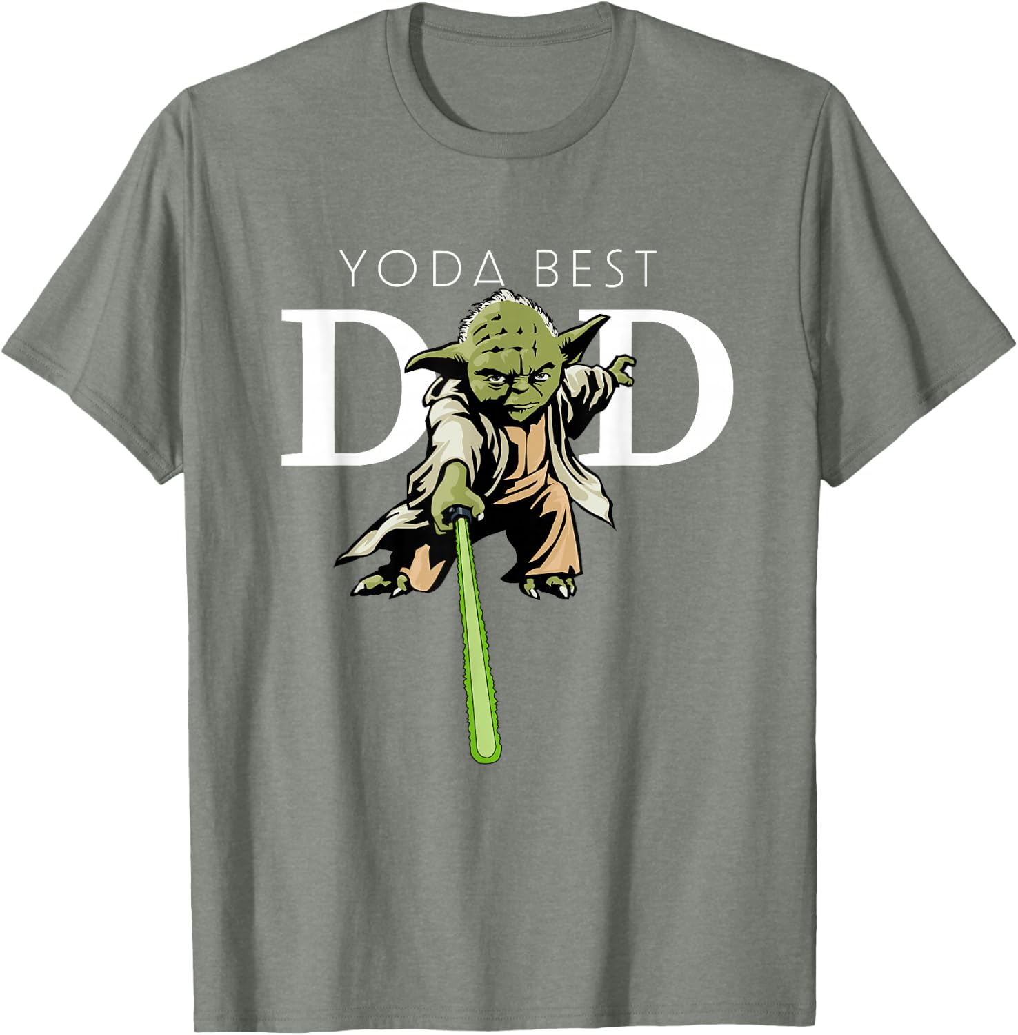 Star Wars Yoda Lightsaber Best Dad Father's Day T-Shirt