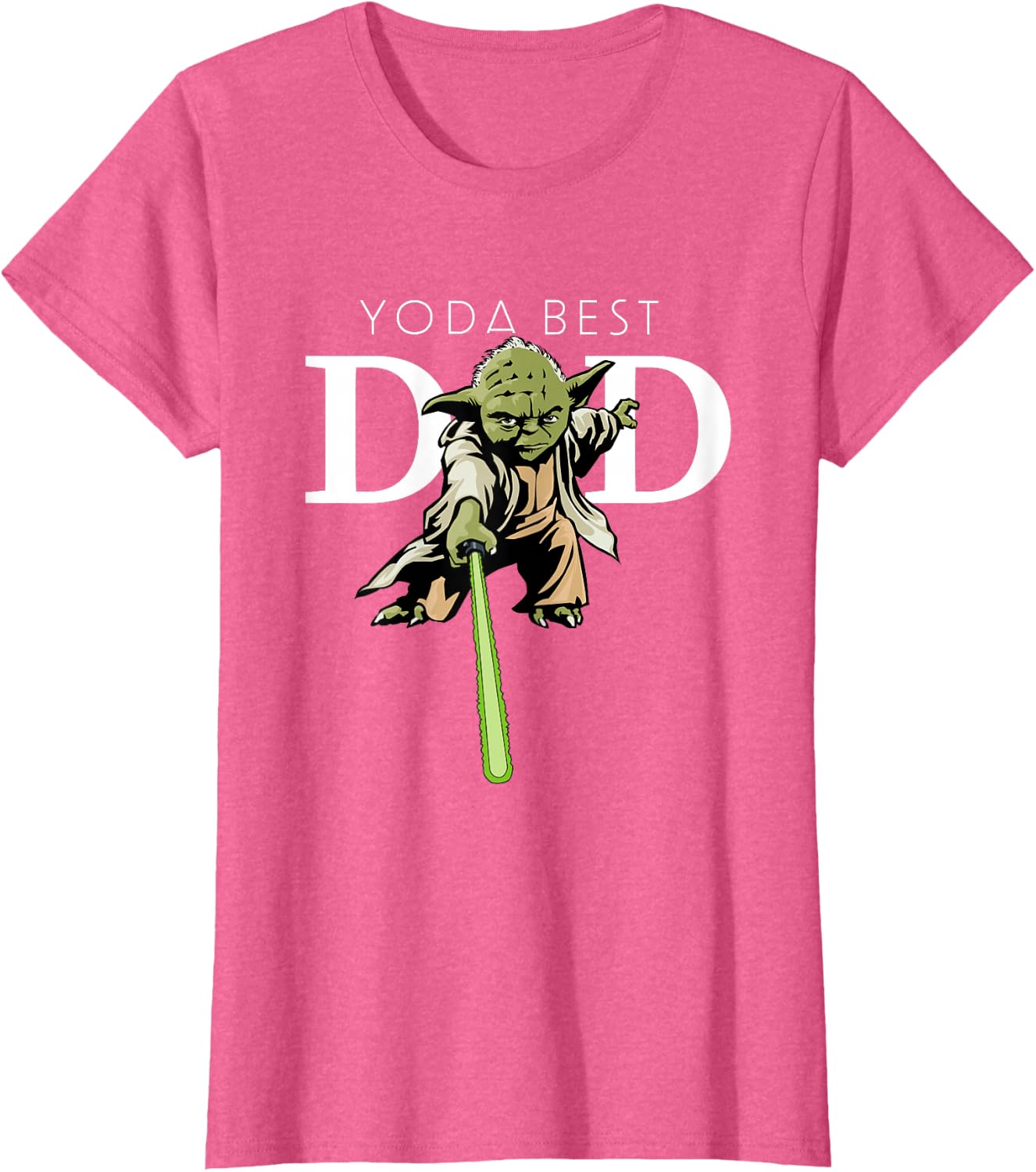 Star Wars Yoda Lightsaber Best Dad Father's Day T-Shirt