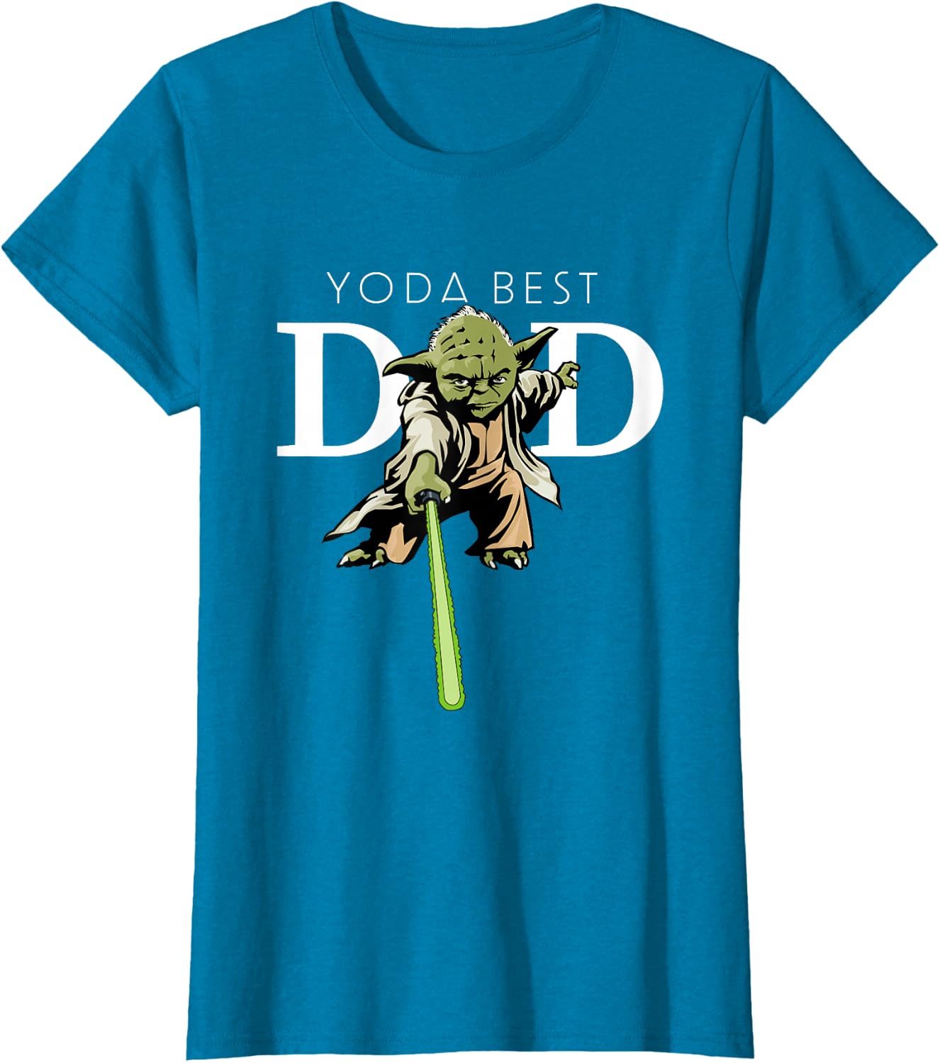 Star Wars Yoda Lightsaber Best Dad Father's Day T-Shirt