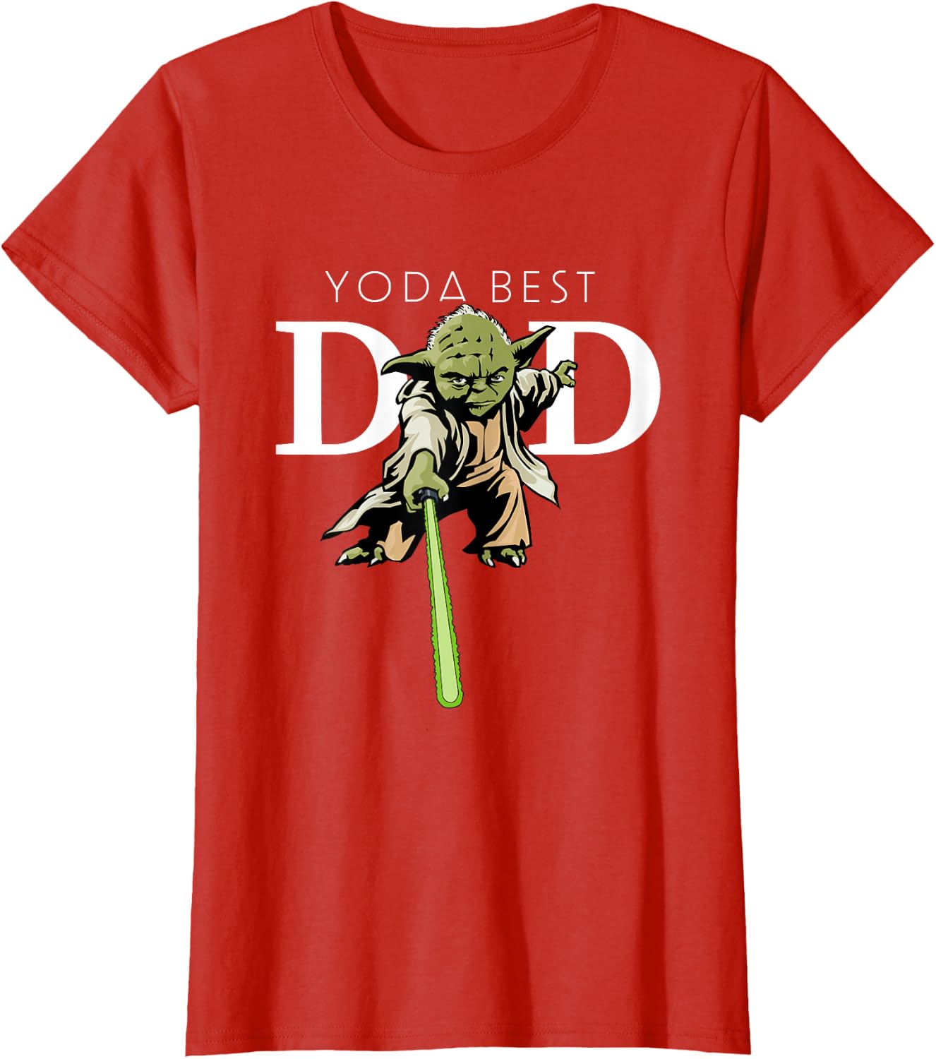 Star Wars Yoda Lightsaber Best Dad Father's Day T-Shirt