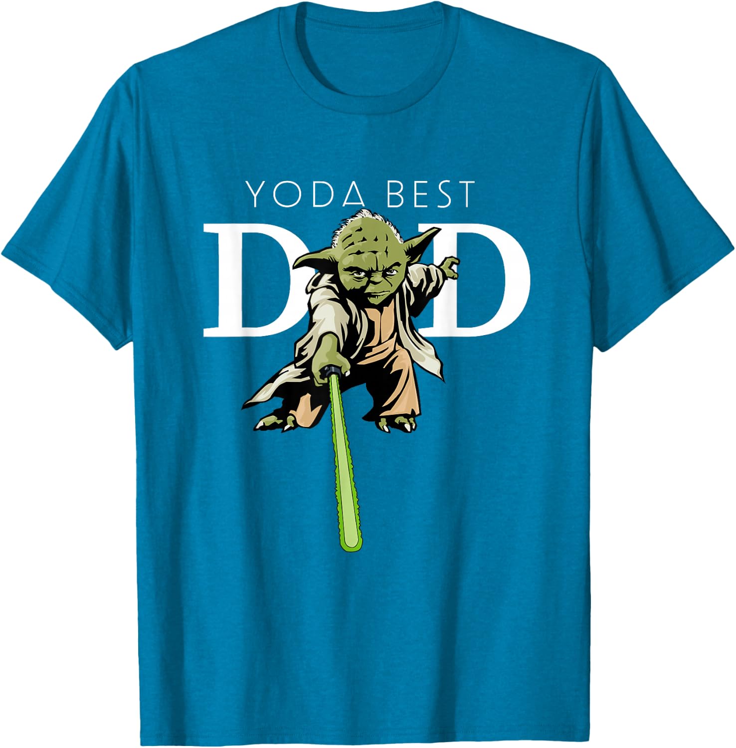 Star Wars Yoda Lightsaber Best Dad Father's Day T-Shirt