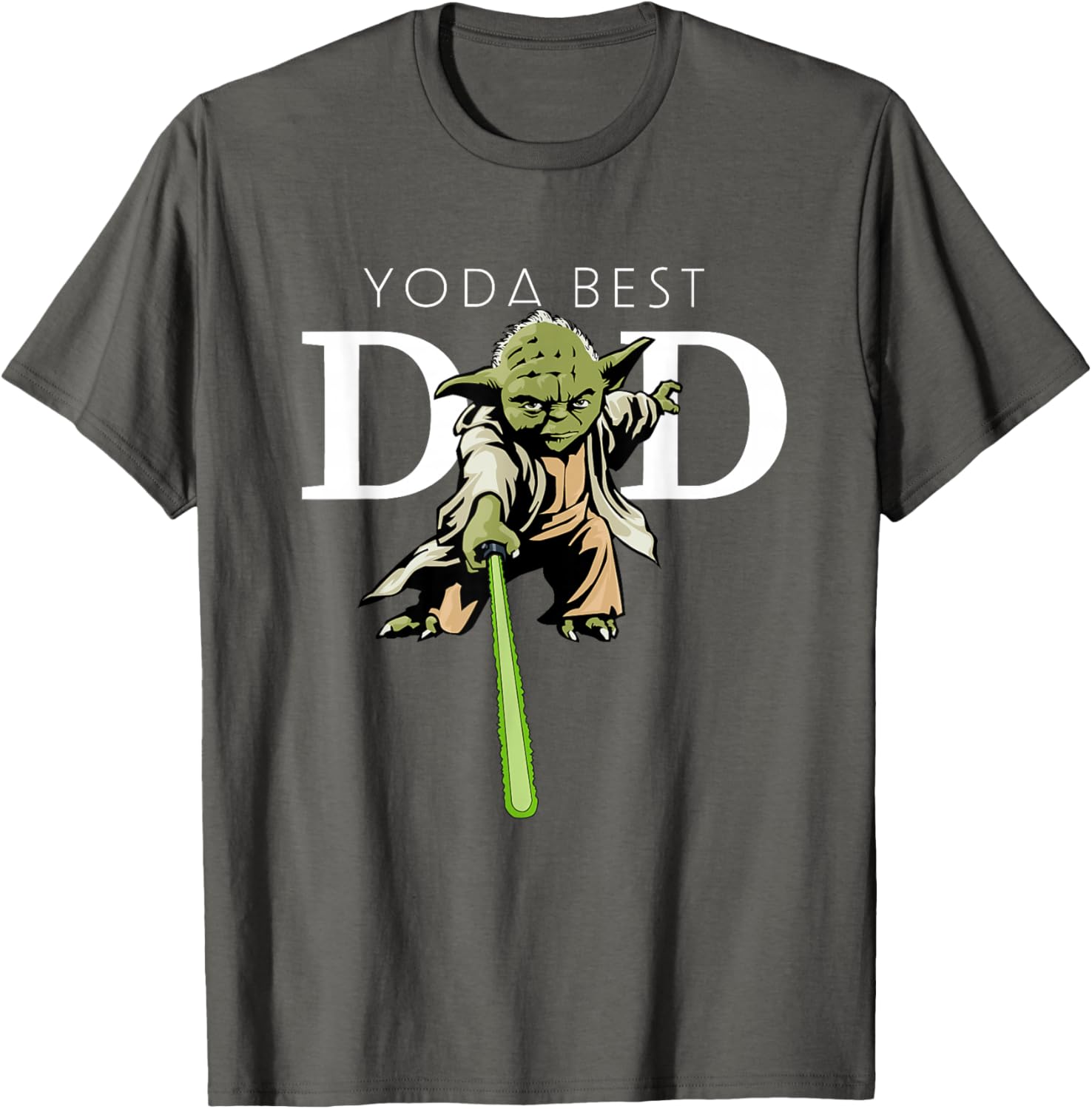 Star Wars Yoda Lightsaber Best Dad Father's Day T-Shirt