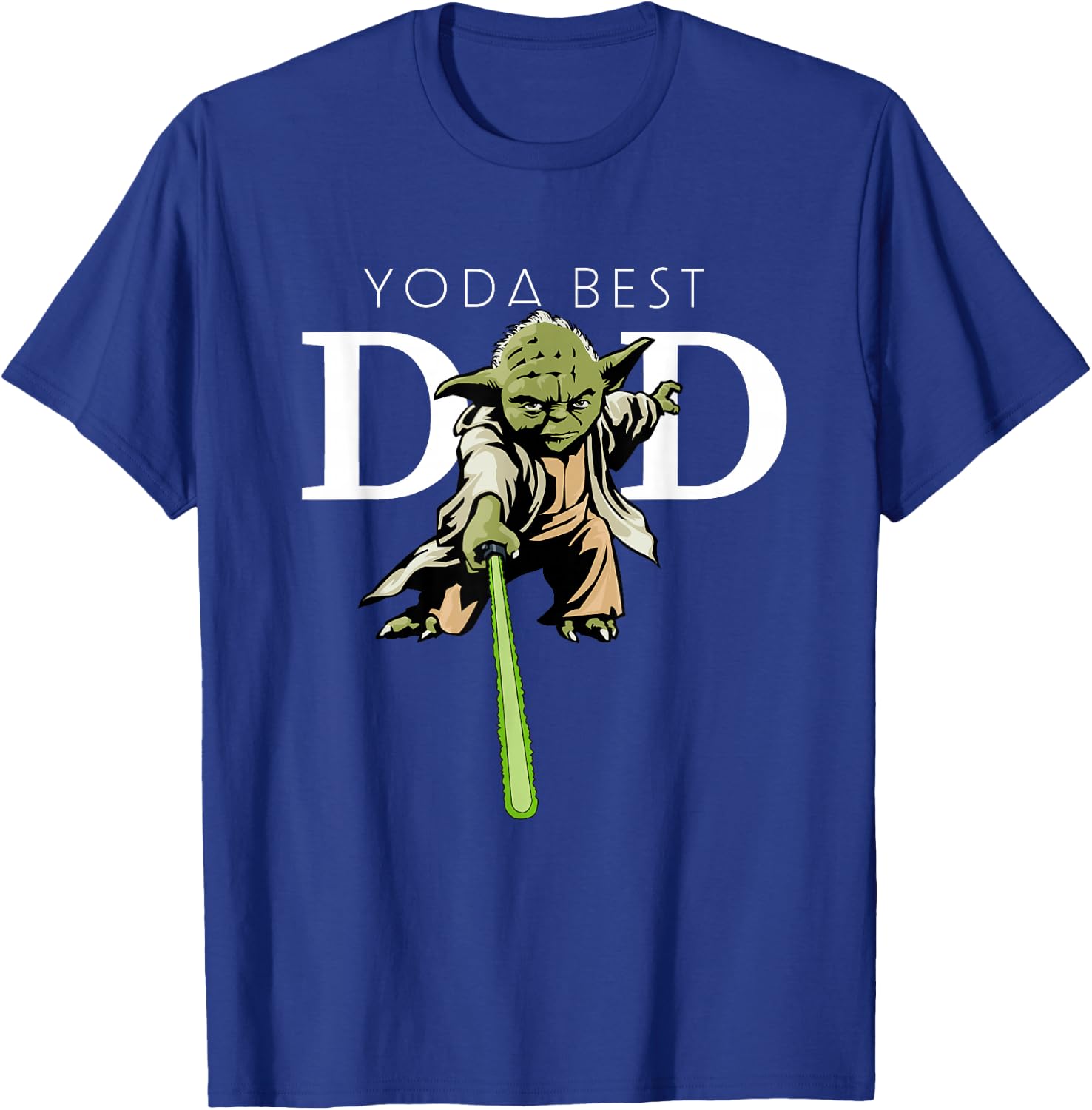 Star Wars Yoda Lightsaber Best Dad Father's Day T-Shirt