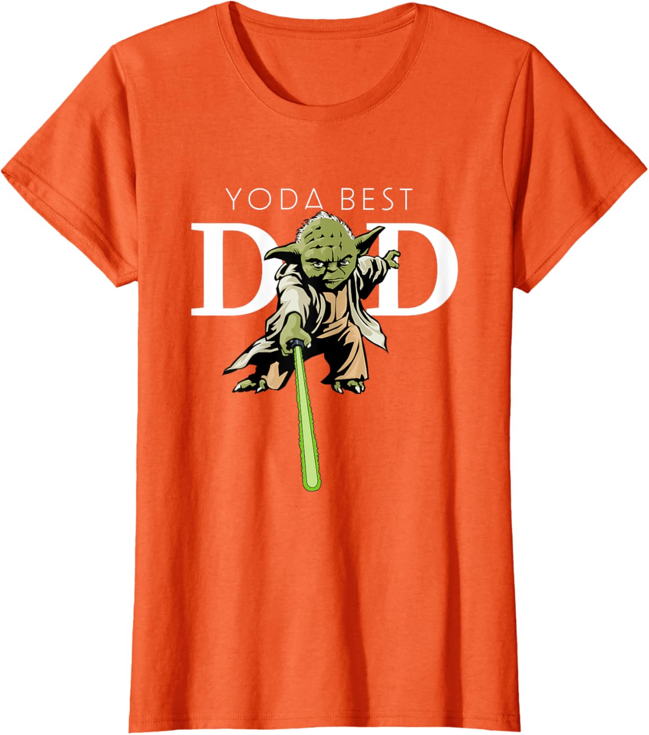 Star Wars Yoda Lightsaber Best Dad Father's Day T-Shirt