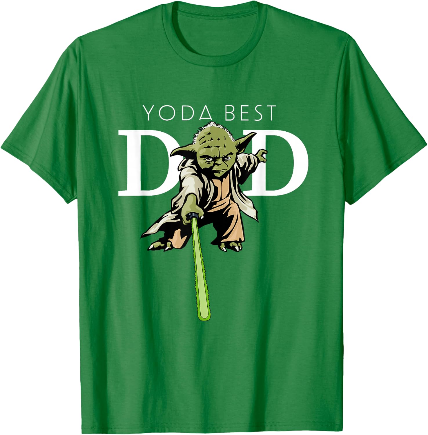 Star Wars Yoda Lightsaber Best Dad Father's Day T-Shirt