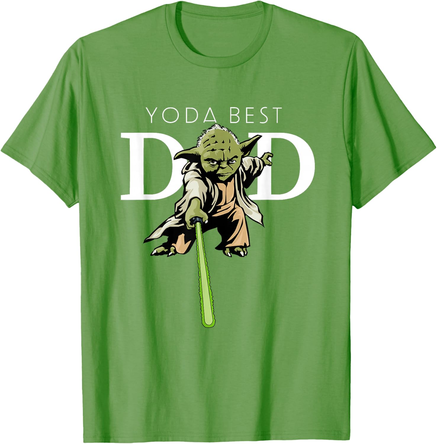 Star Wars Yoda Lightsaber Best Dad Father's Day T-Shirt