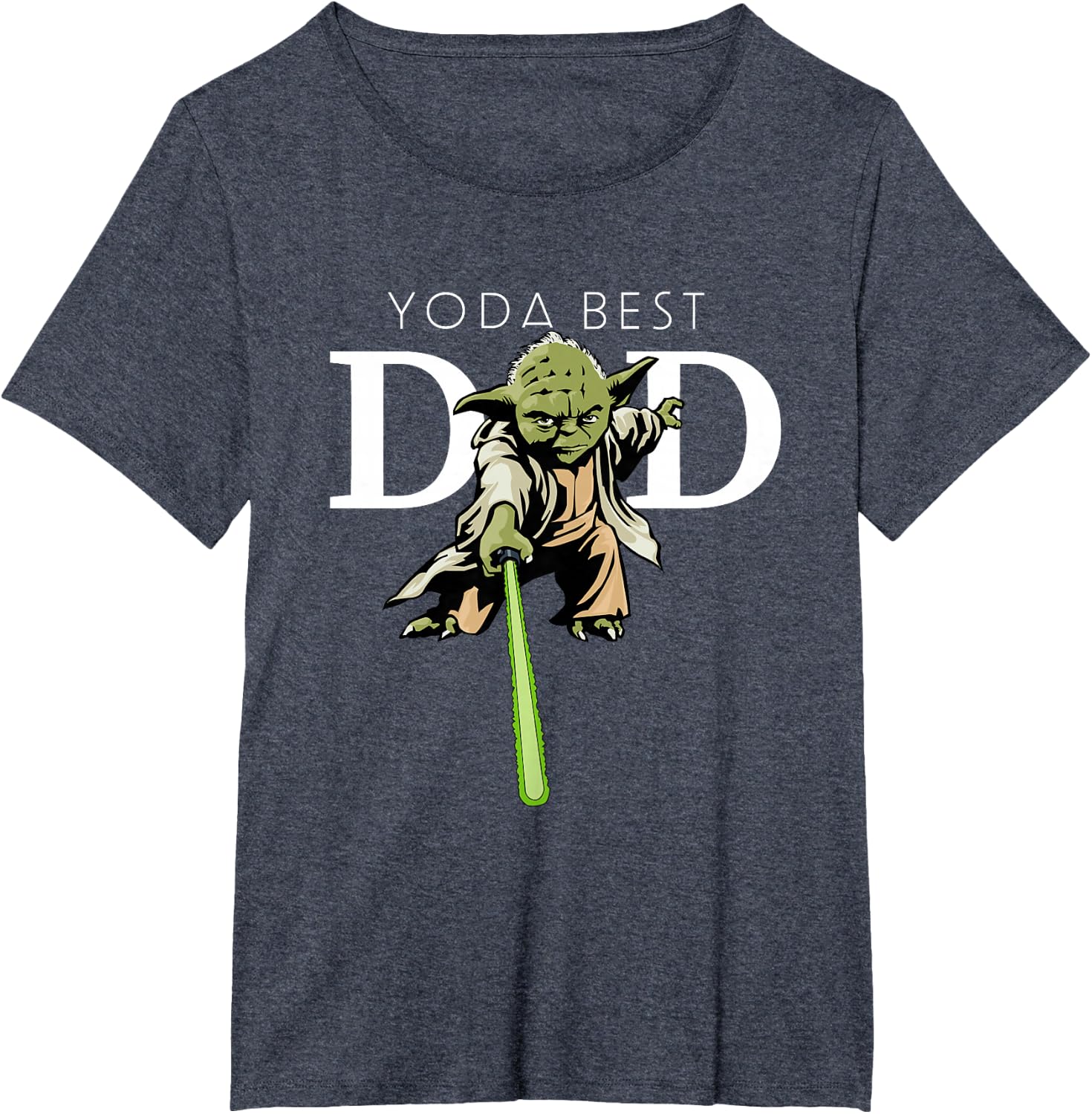 Star Wars Yoda Lightsaber Best Dad Father's Day T-Shirt