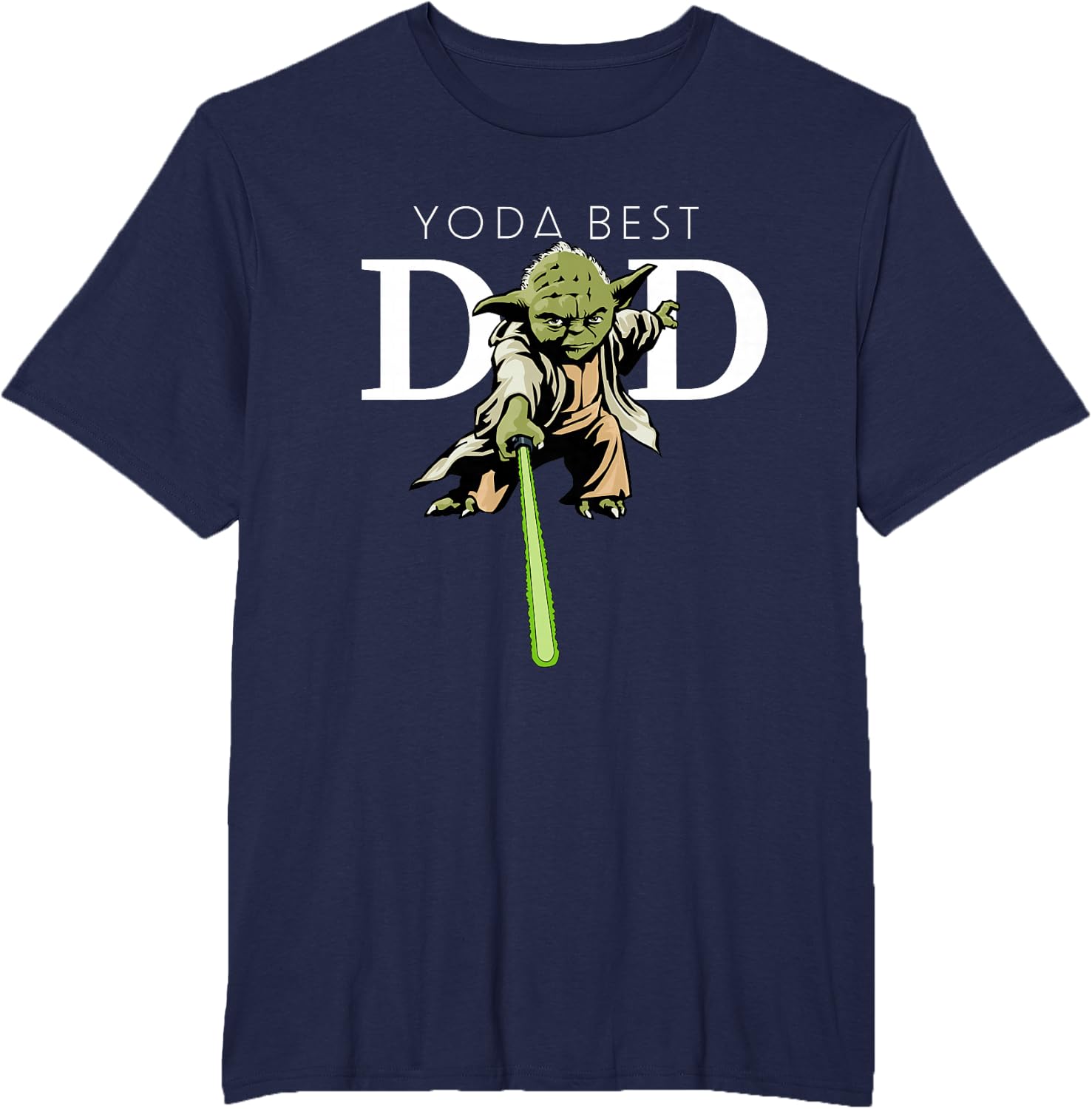 Star Wars Yoda Lightsaber Best Dad Father's Day T-Shirt