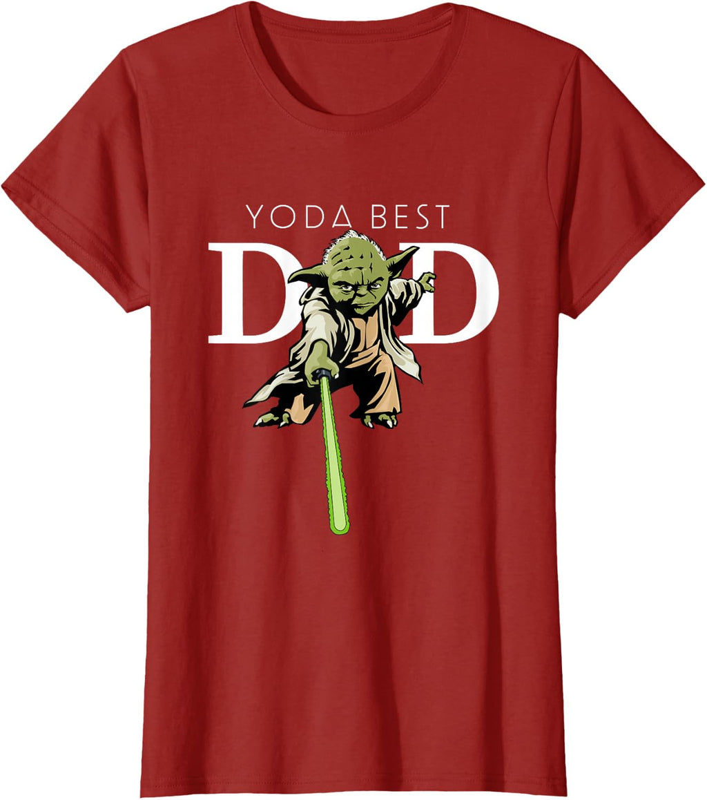 Star Wars Yoda Lightsaber Best Dad Father's Day T-Shirt