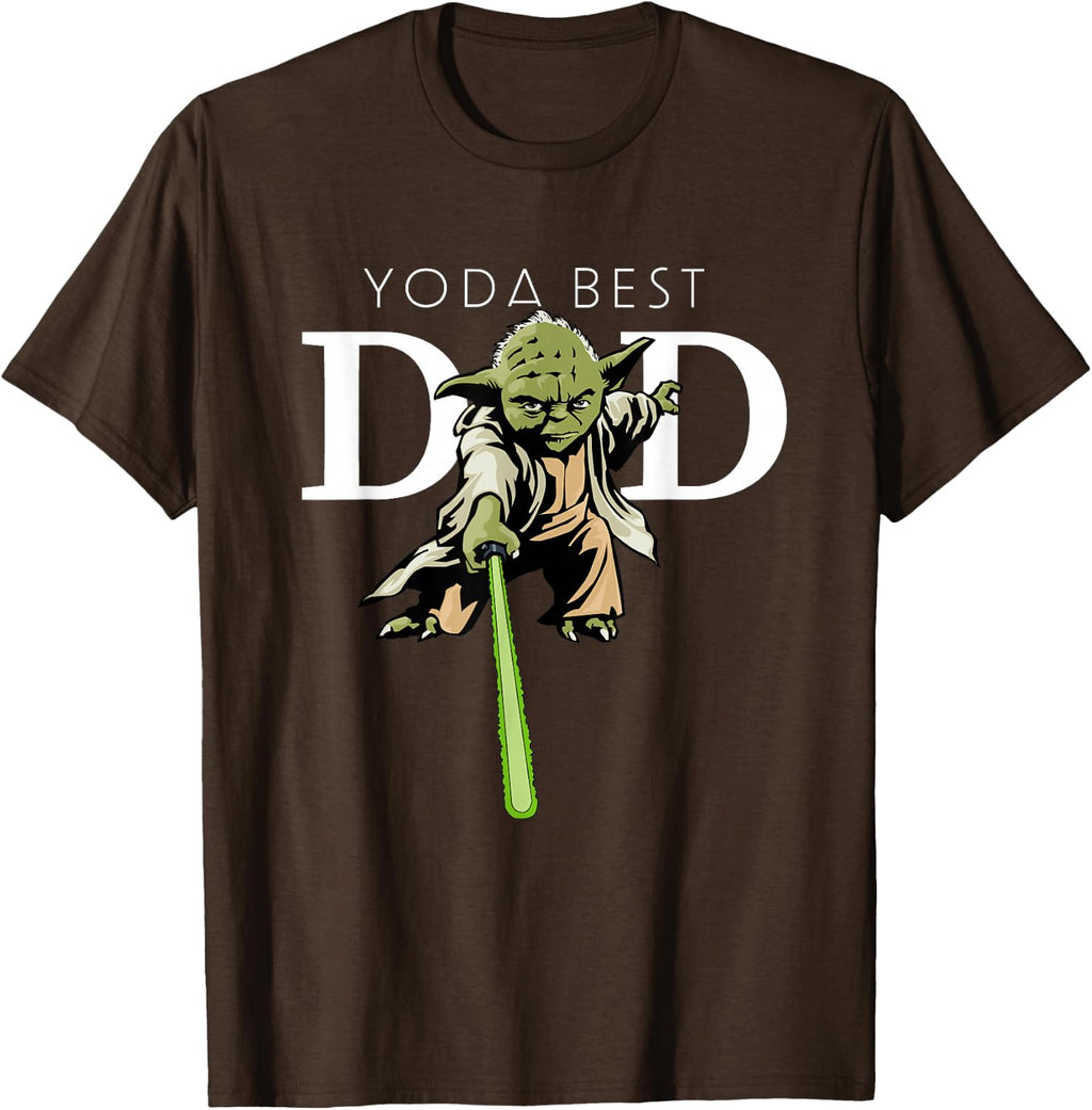 Star Wars Yoda Lightsaber Best Dad Father's Day T-Shirt