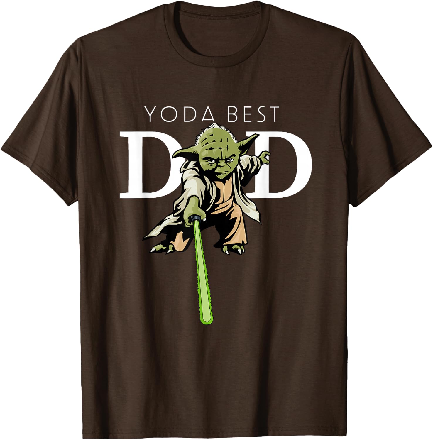 Star Wars Yoda Lightsaber Best Dad Father's Day T-Shirt