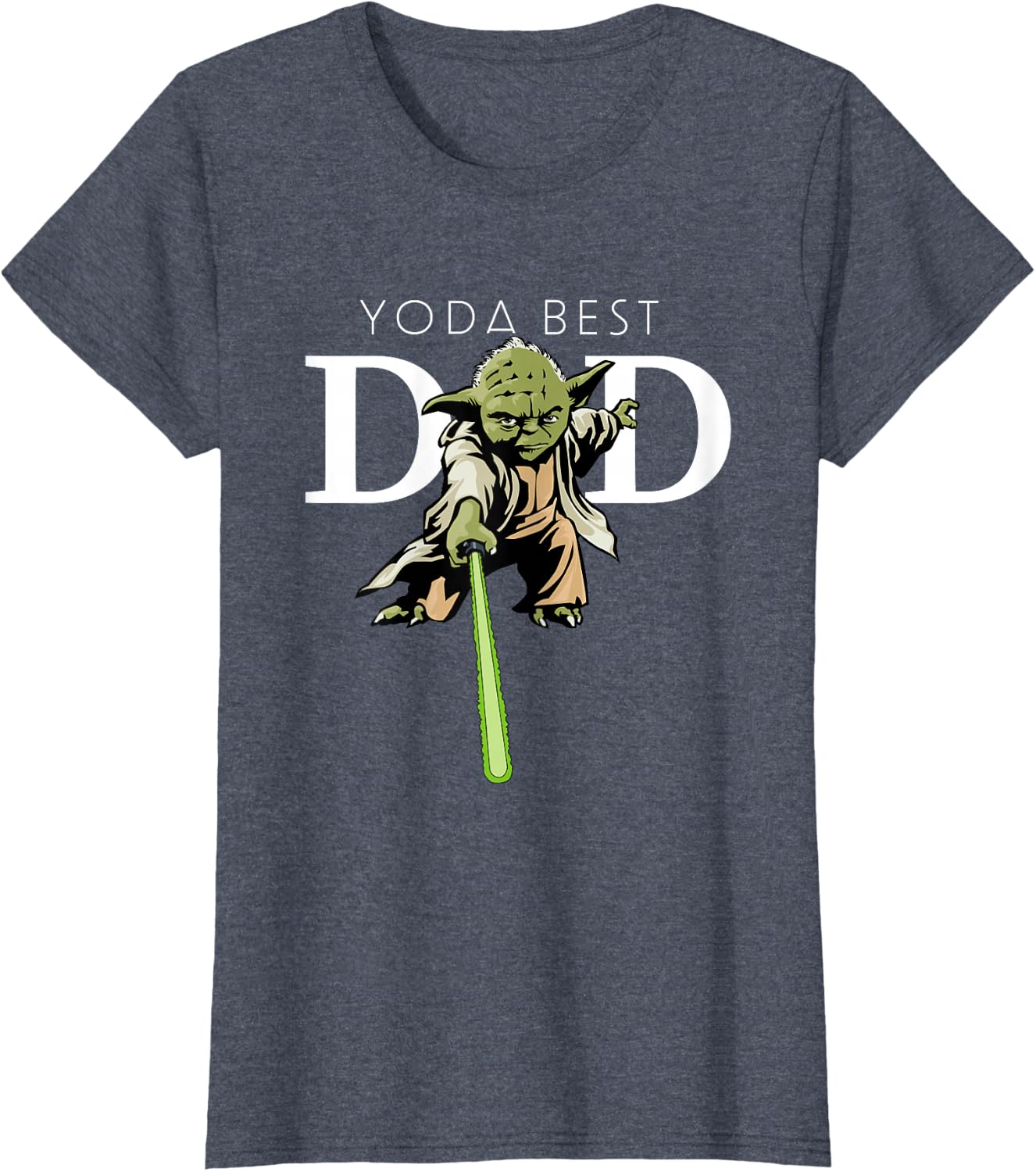 Star Wars Yoda Lightsaber Best Dad Father's Day T-Shirt