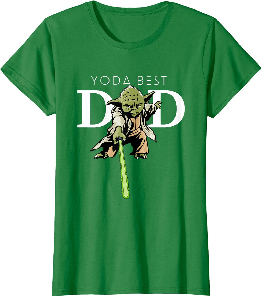 Star Wars Yoda Lightsaber Best Dad Father's Day T-Shirt